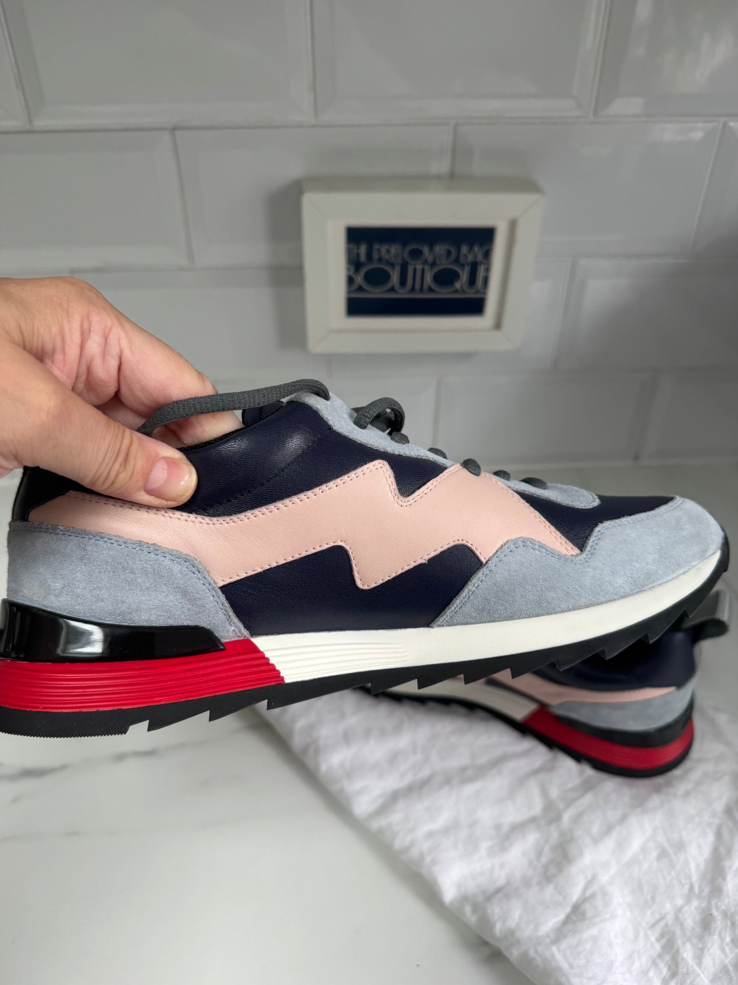 Mulberry My-1 Trainers - Blue, Pink, White, Grey and Red