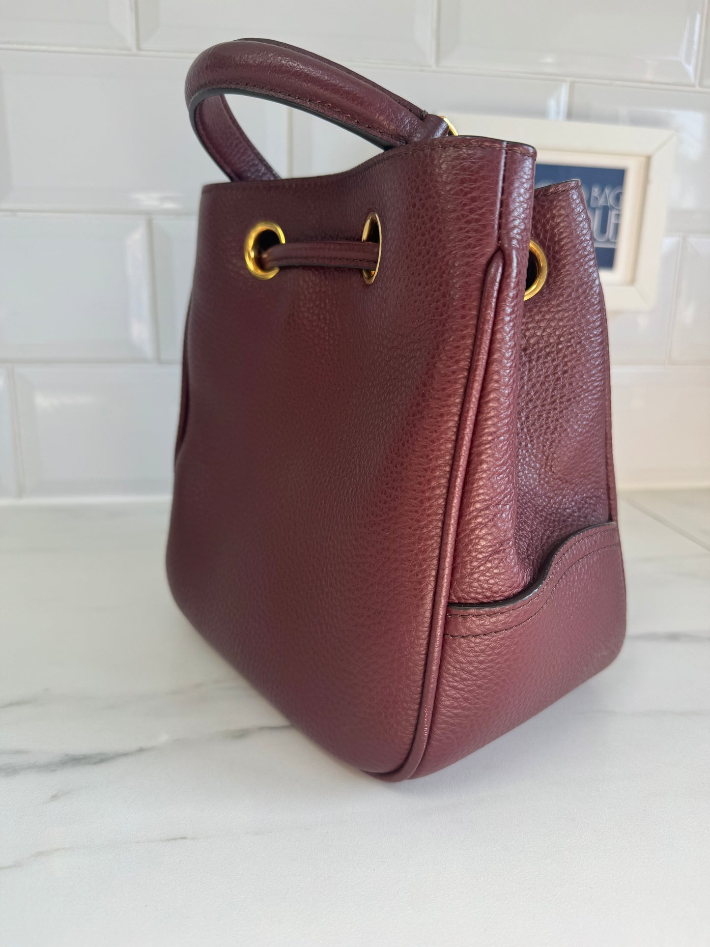 Mulberry Hampstead Bucket Bag - Oxblood