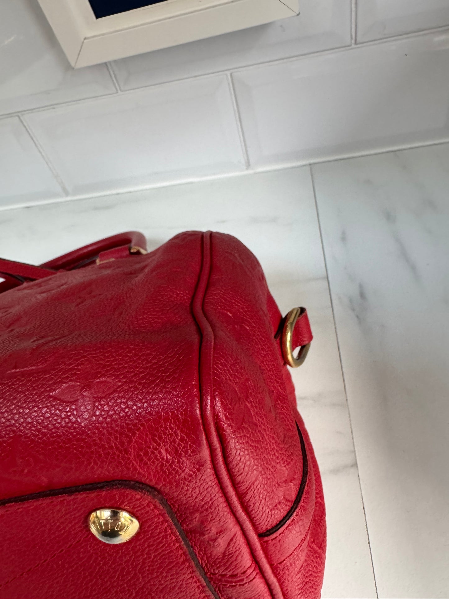 Louis Vuitton Speedy 25 Bandouliere - Red Emperiente