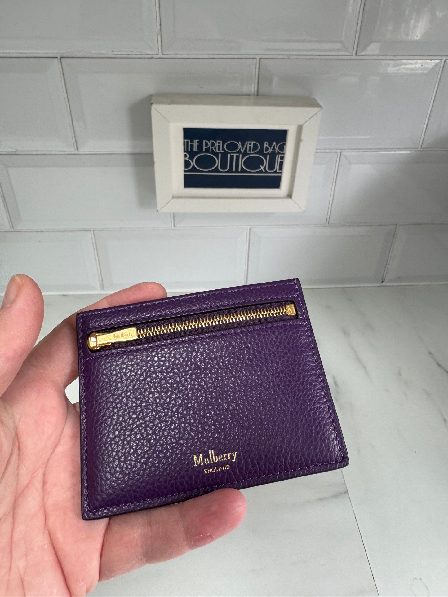 Mulberry Zipped Card Holder - Amethyst