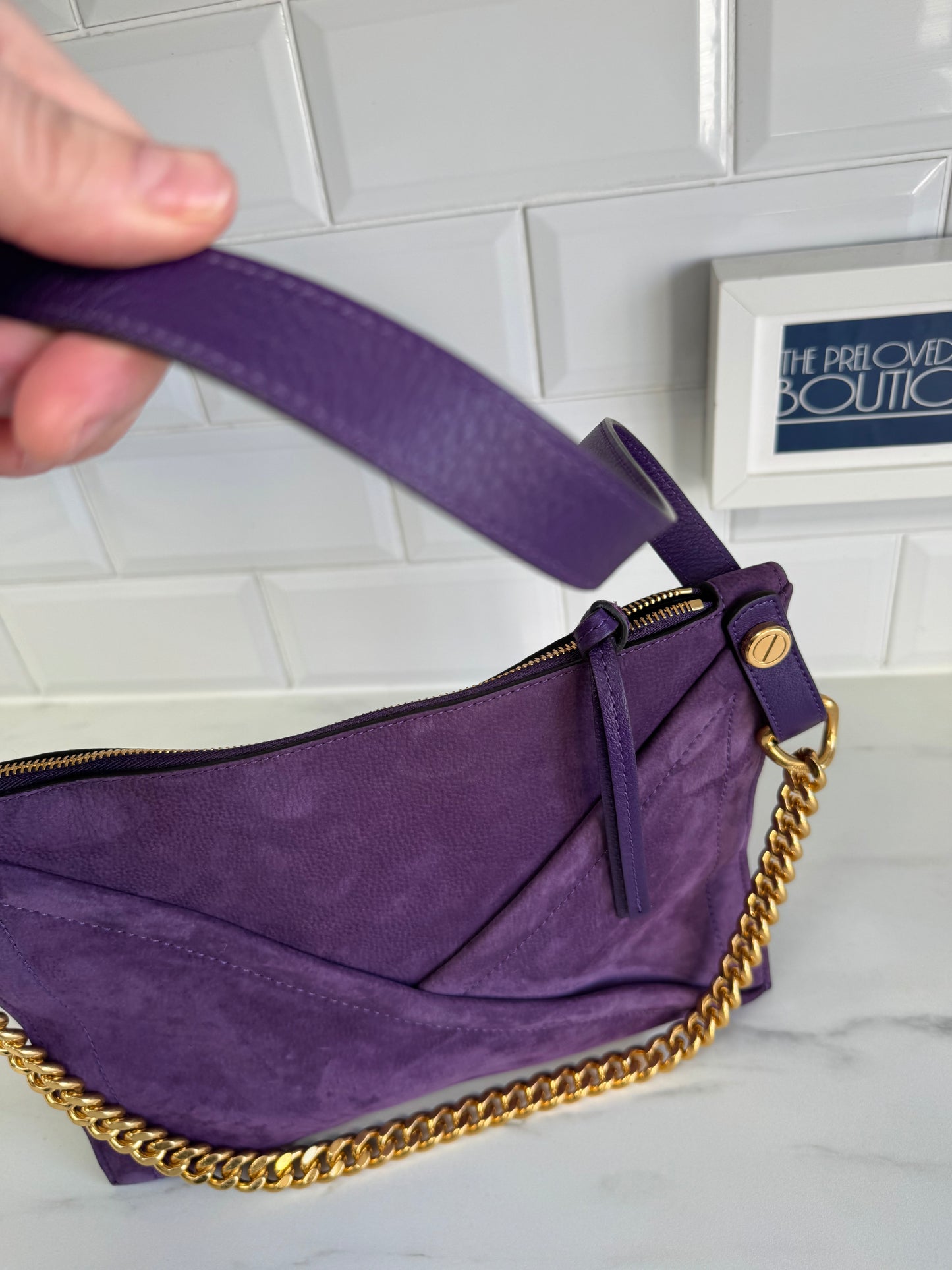 Mulberry M Zipped Pouch - Amethyst