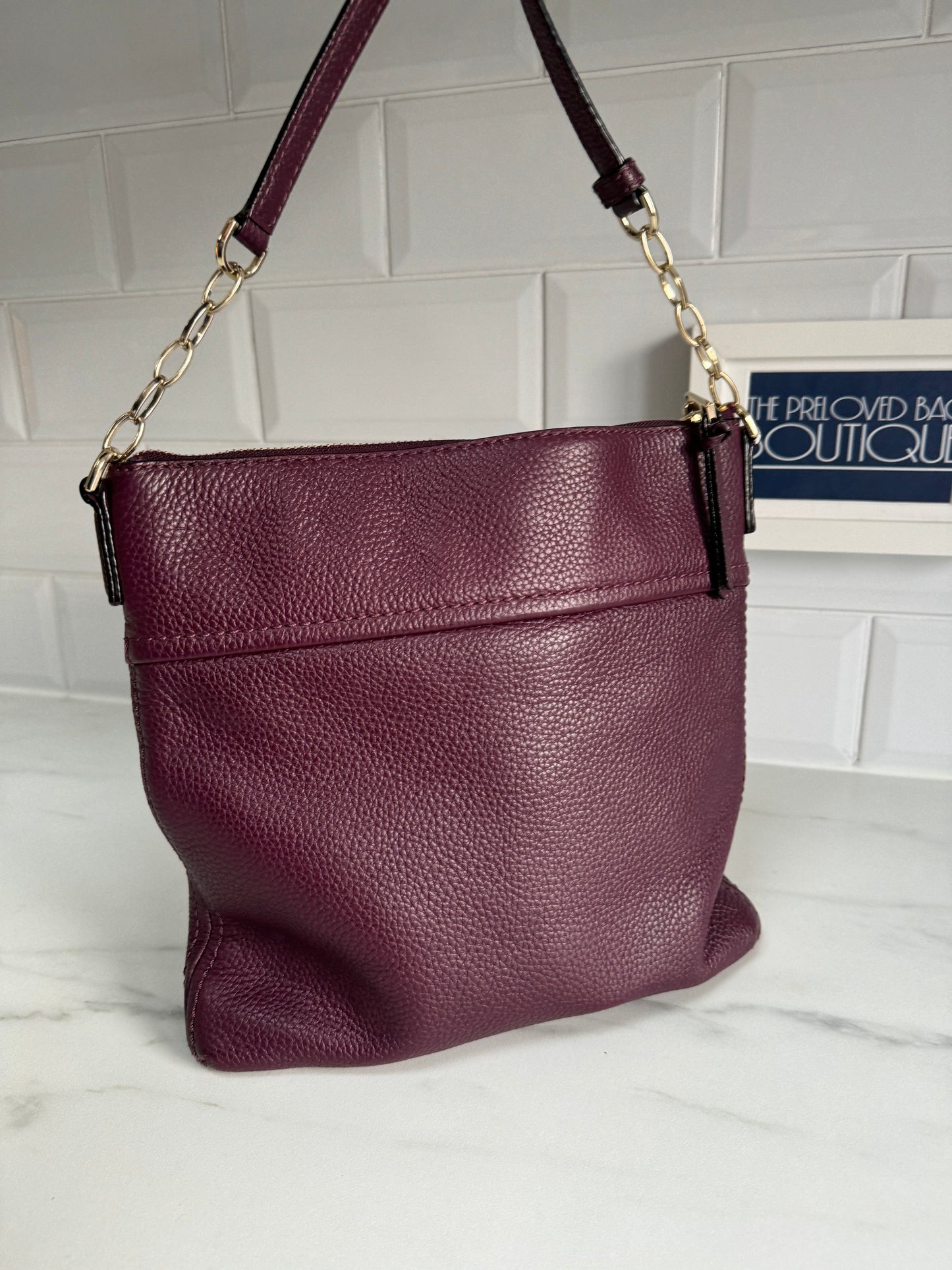 Kate Spade Crossbody Messenger Bag - Burgundy