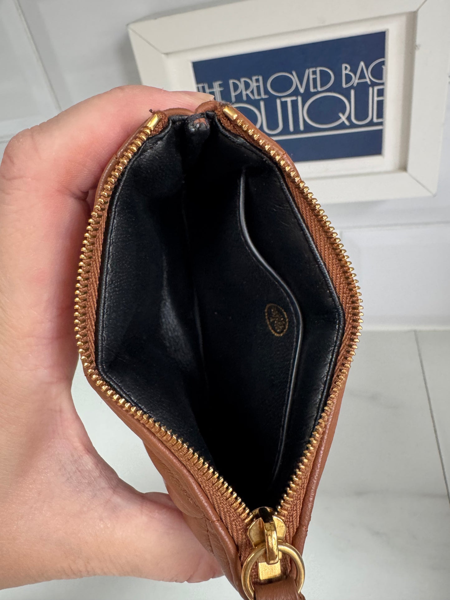 Mulberry Zipped Coin Purse - Tobacco