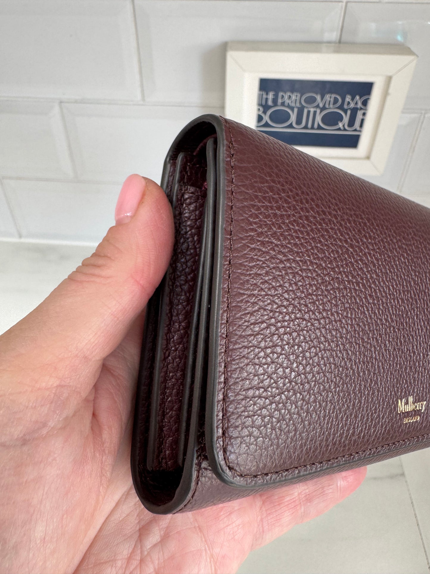 Mulberry Medium Continental French Purse - Oxblood