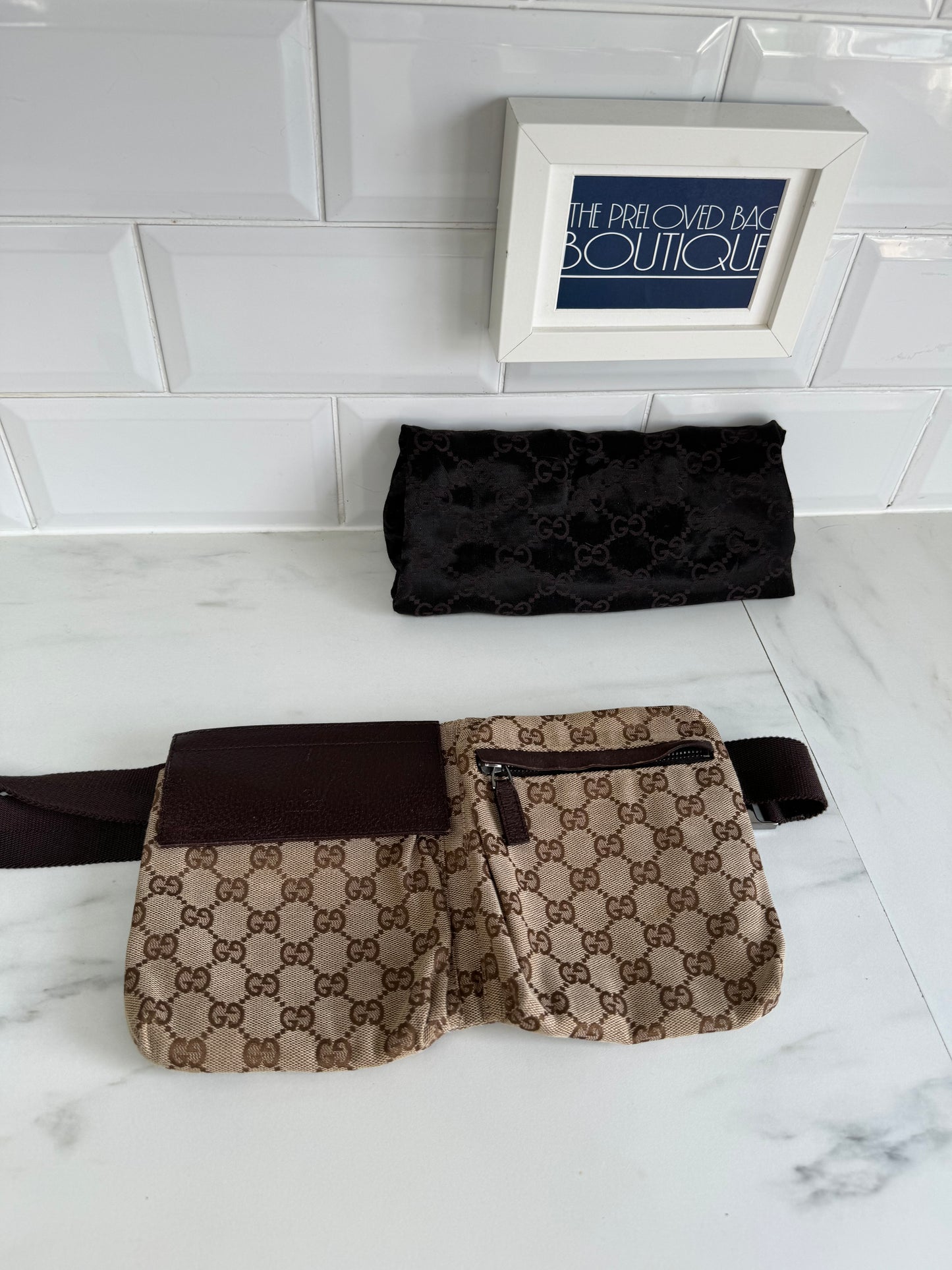 Gucci Waist/Belt Bag - Brown Monogram