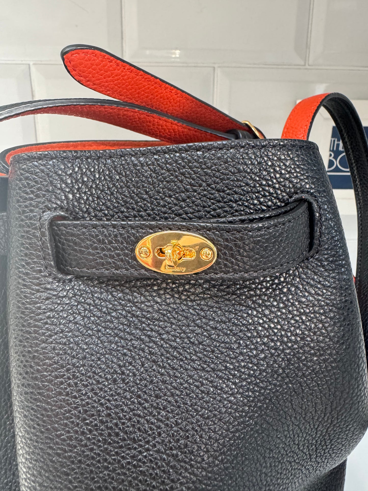 Mulberry Abbey Bag - Black and Orange