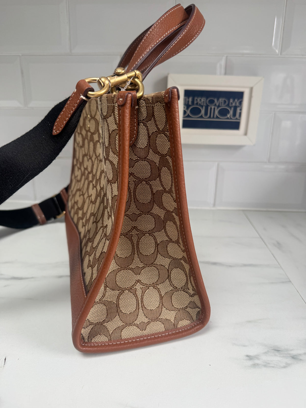 Coach Mickey Mouse Tote - Brown, Black and Red