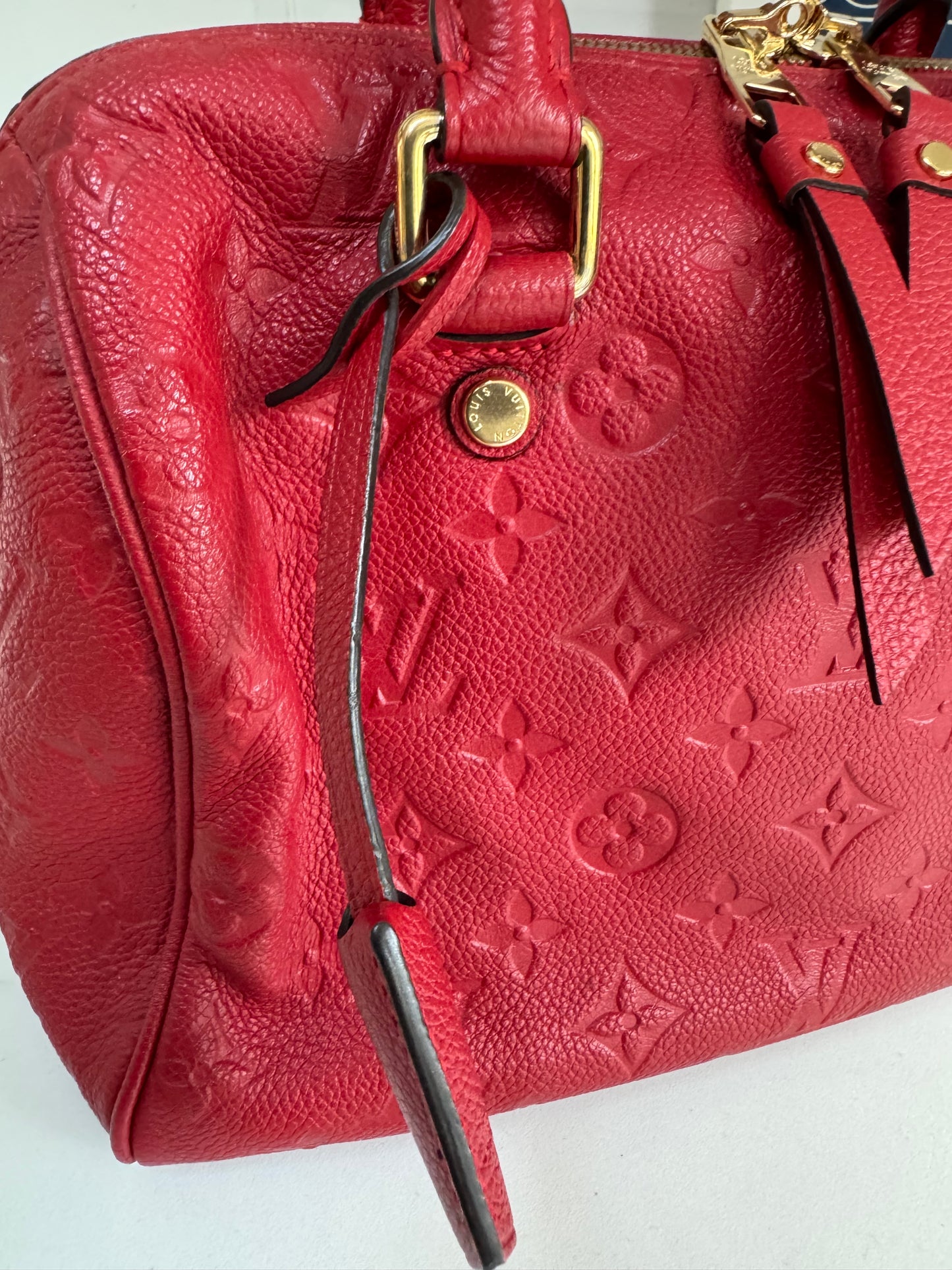 Louis Vuitton Speedy 25 Bandouliere - Red Emperiente