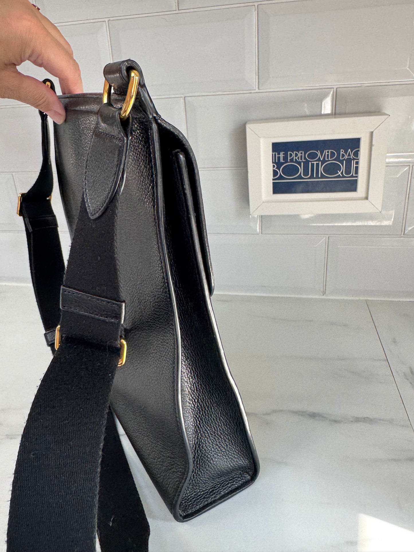 Mulberry Large Antony Messenger - Black