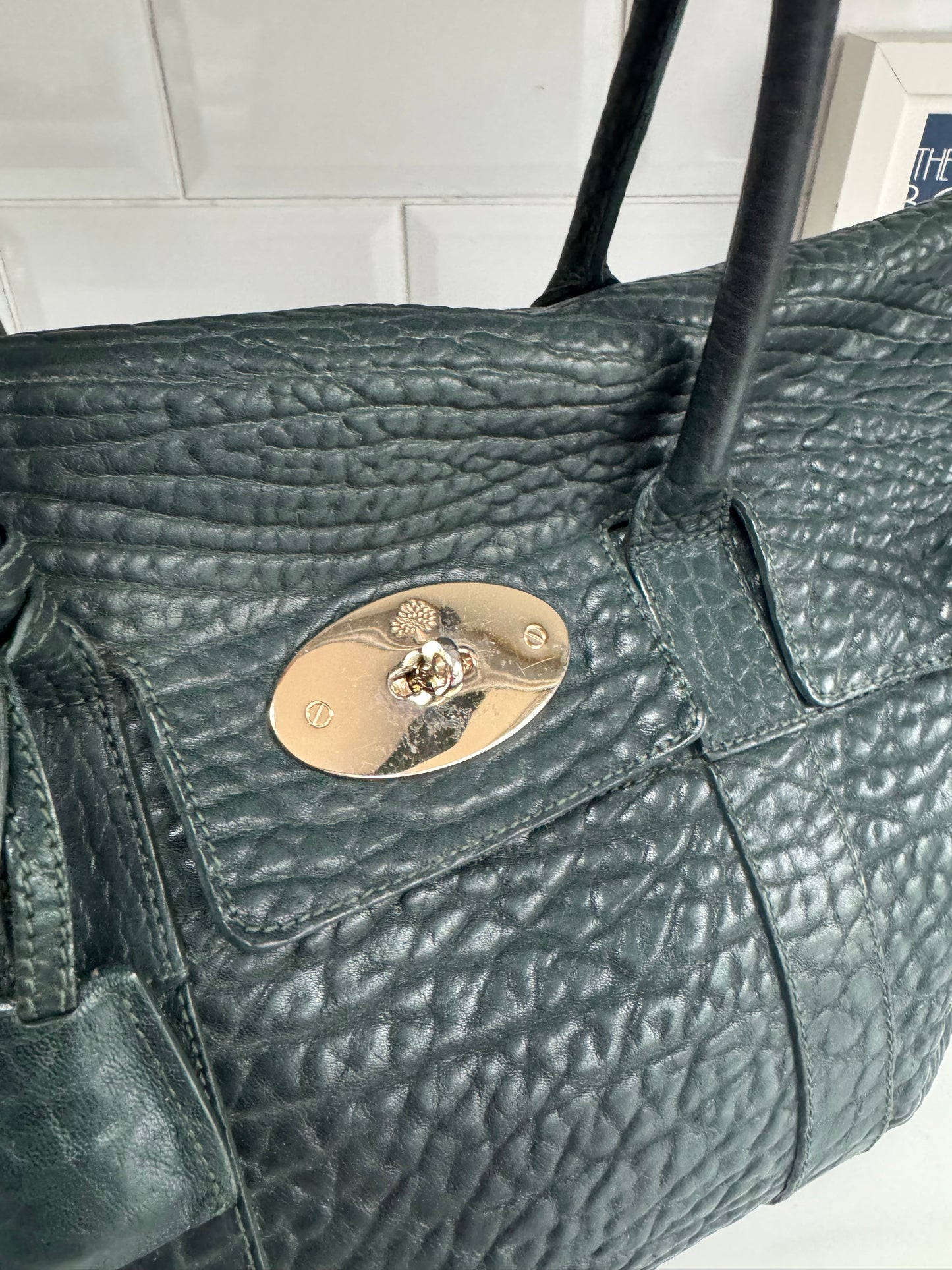 Mulberry Bayswater in Shrunken Calf - Forest Green