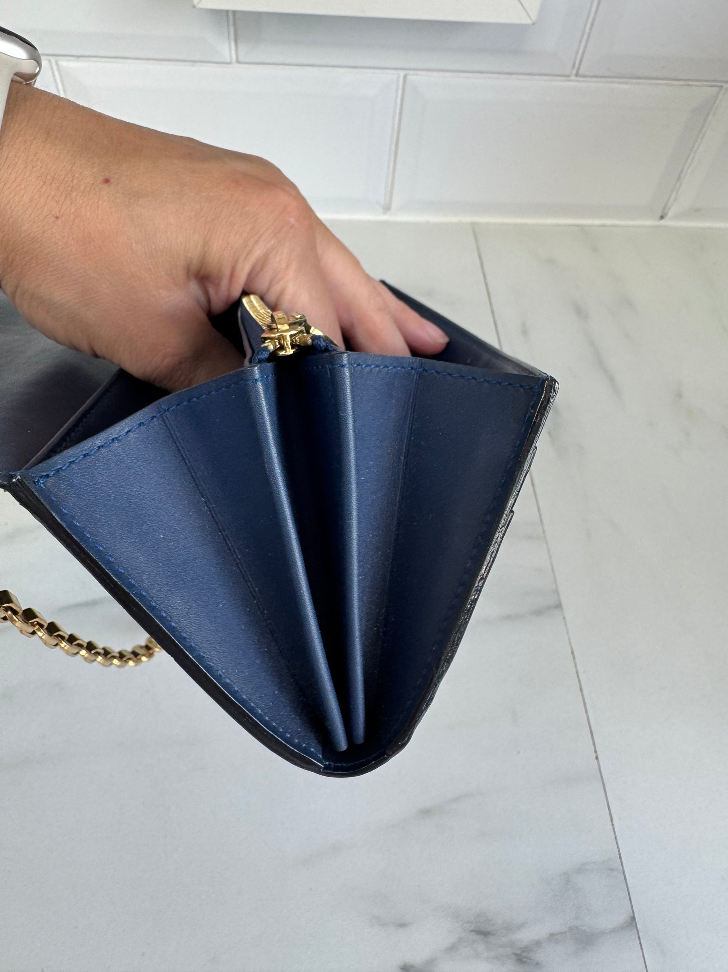 Louis Vuitton Monogram Vernis Chaine Wallet - Grand Bleu