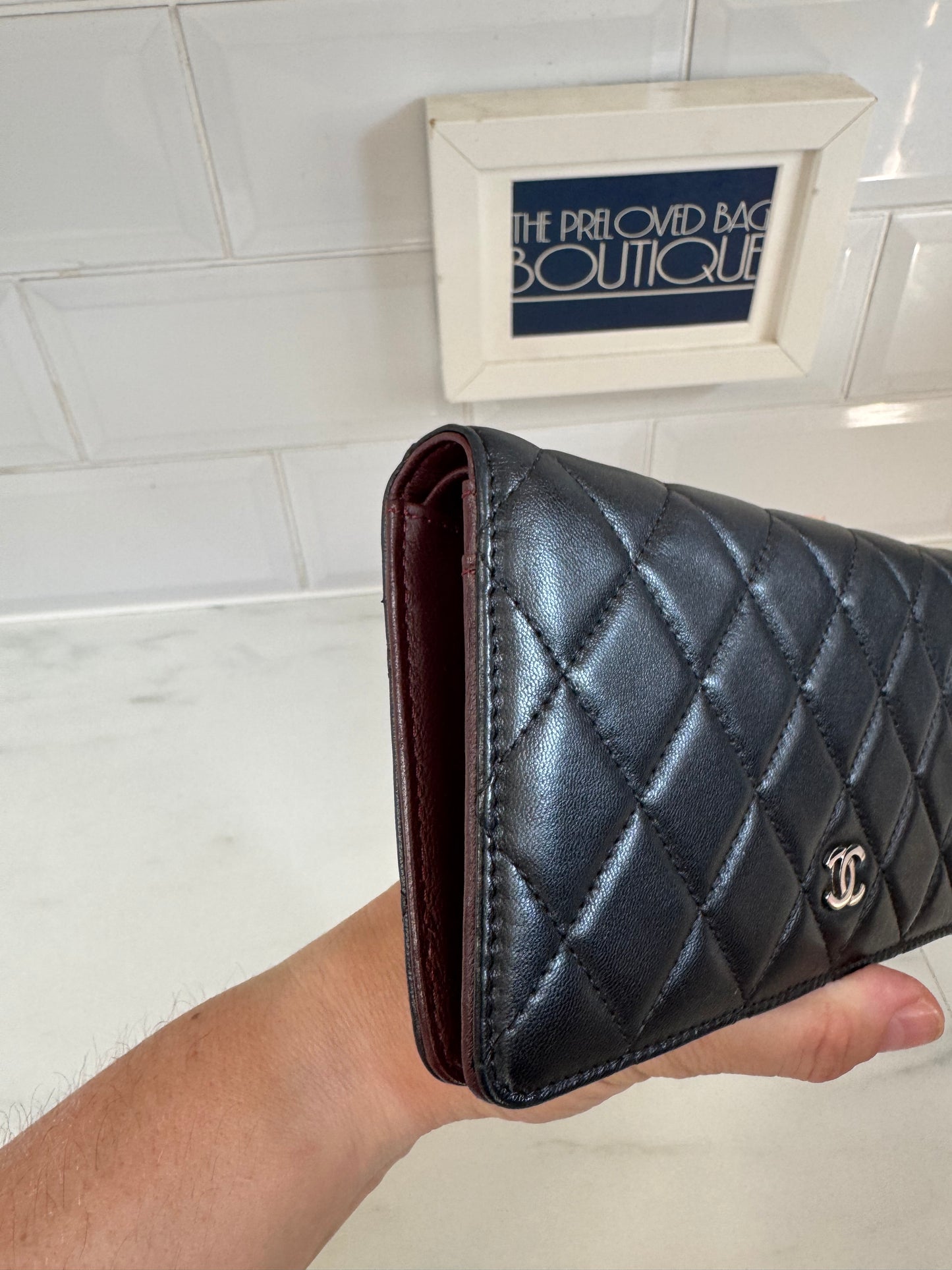 Chanel Quilted Wallet - Black