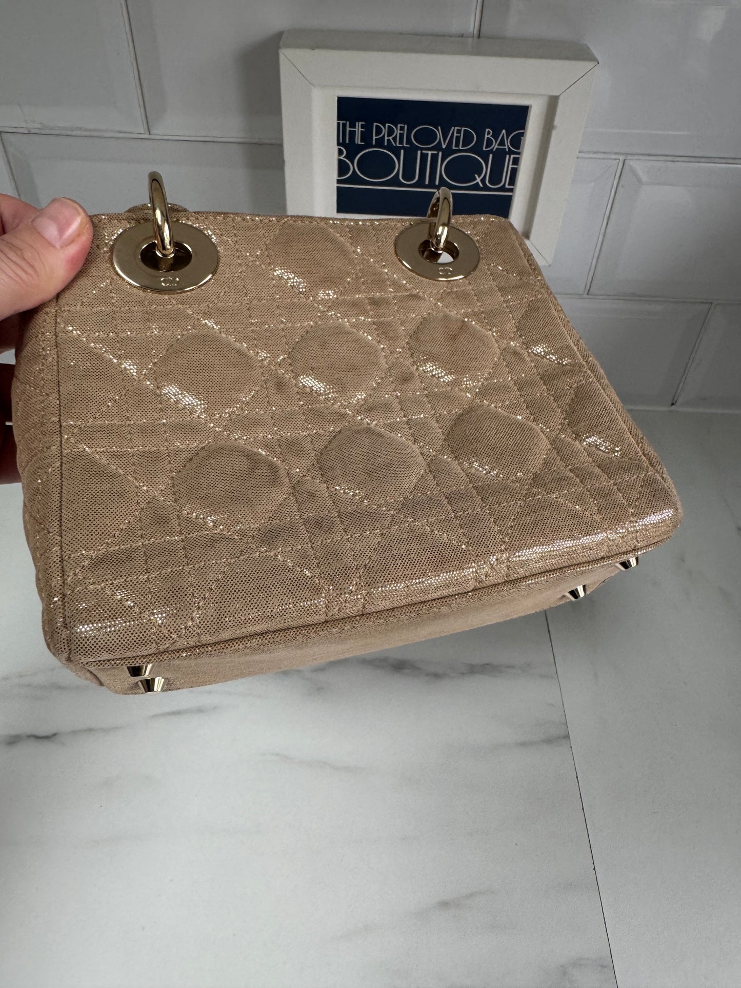 Dior Mini Lady Dior - Champagne/Gold