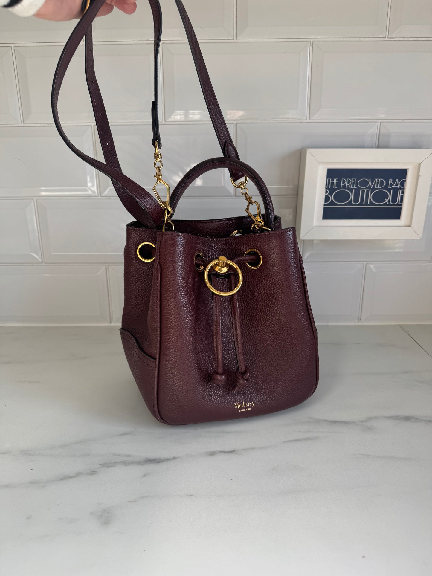 Mulberry Hampstead Bucket Bag - Oxblood