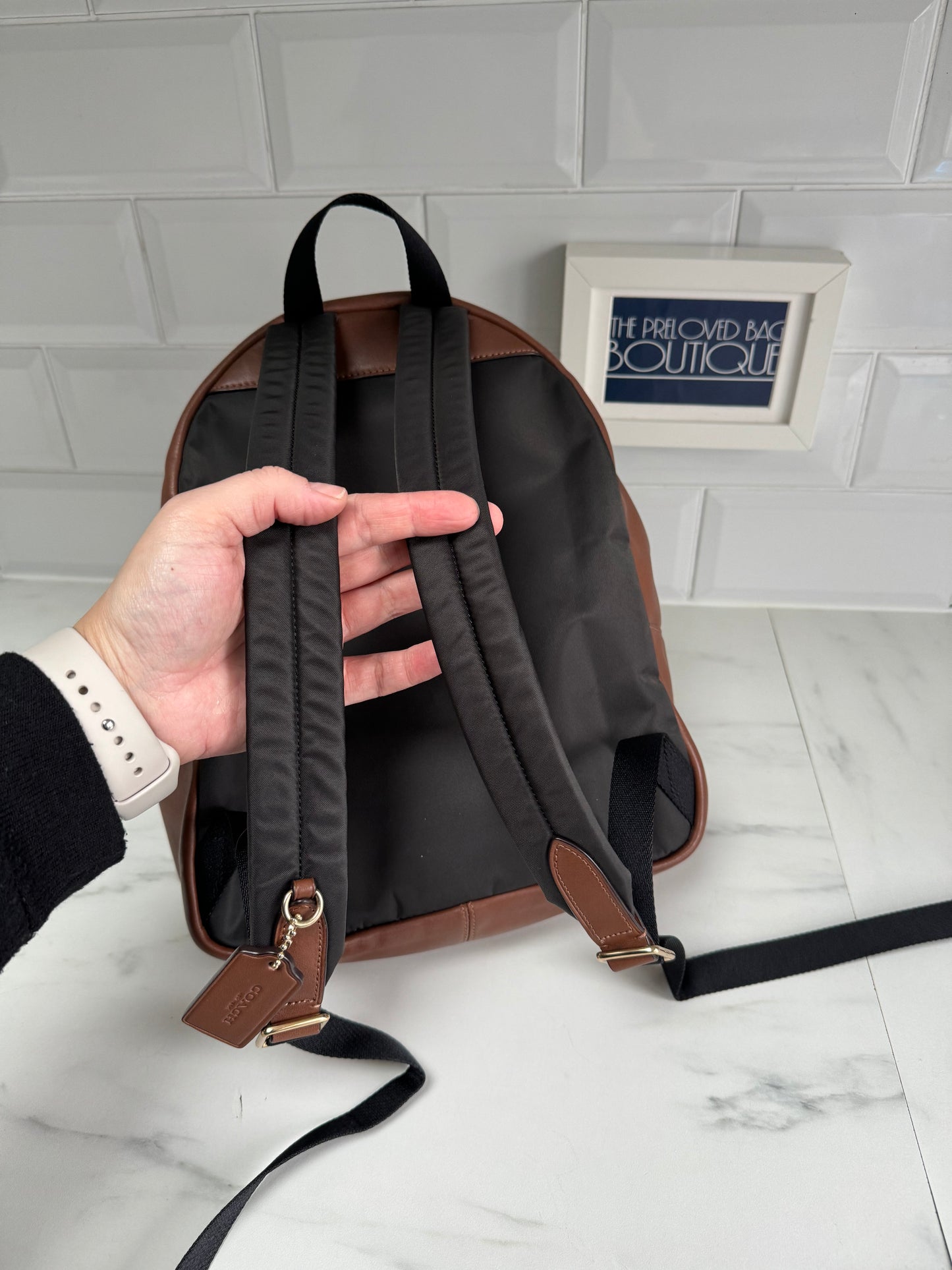 Medium shop coach backpack