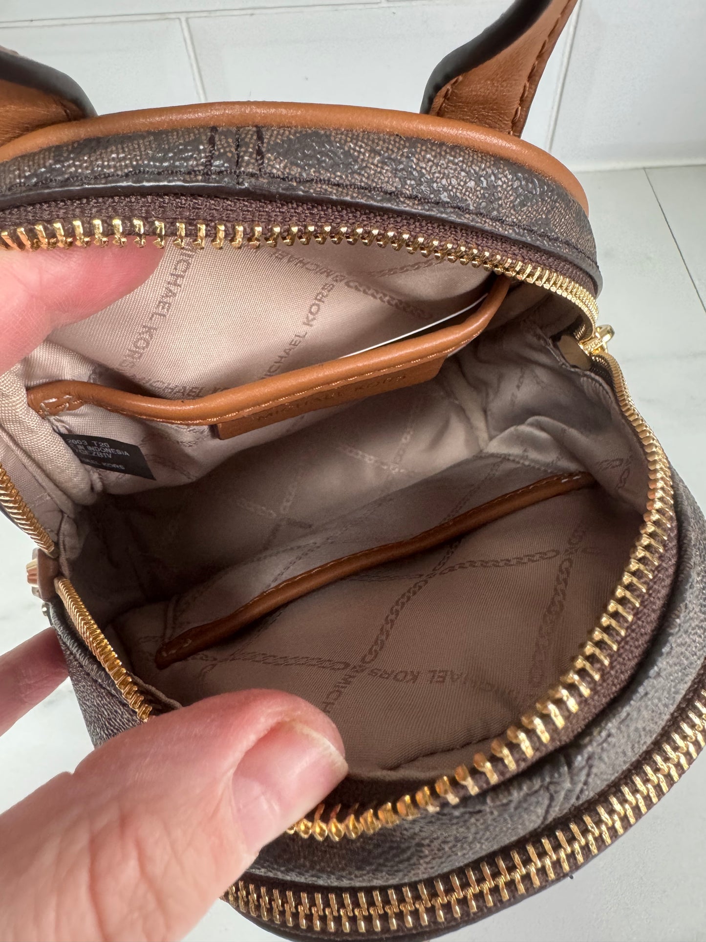 Michael Kors Rhea Mini Backpack - Brown
