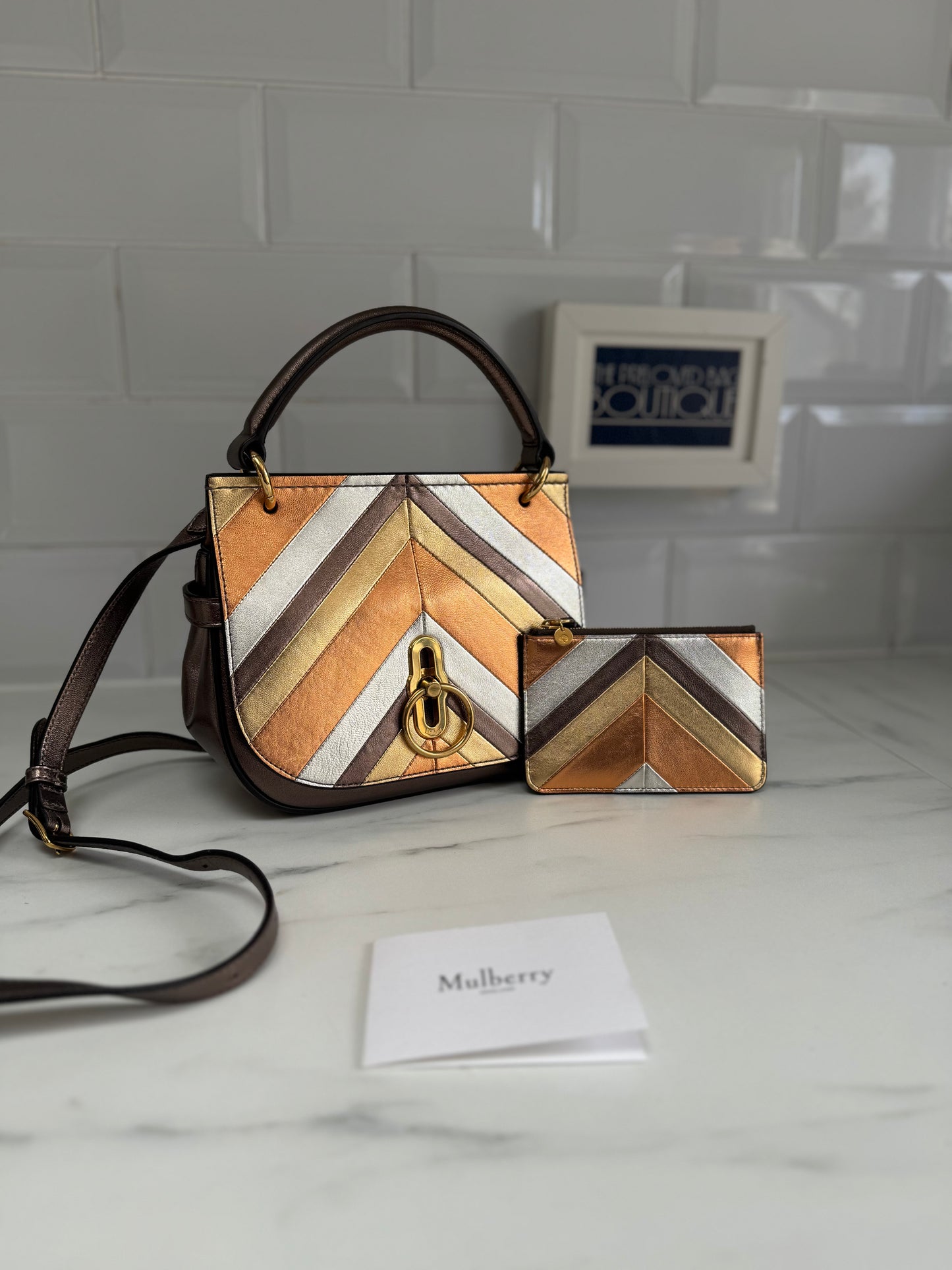 Mulberry Metallic Coin Purse - Gold, Bronze and Silver