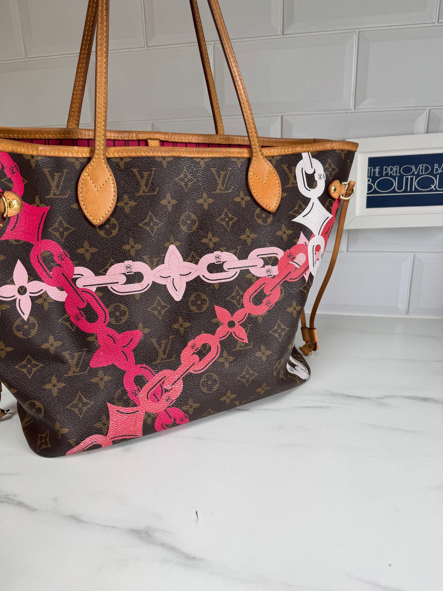 Louis Vuitton Limited Edition 2016 Bay MM Neverfull - Pink and Brown