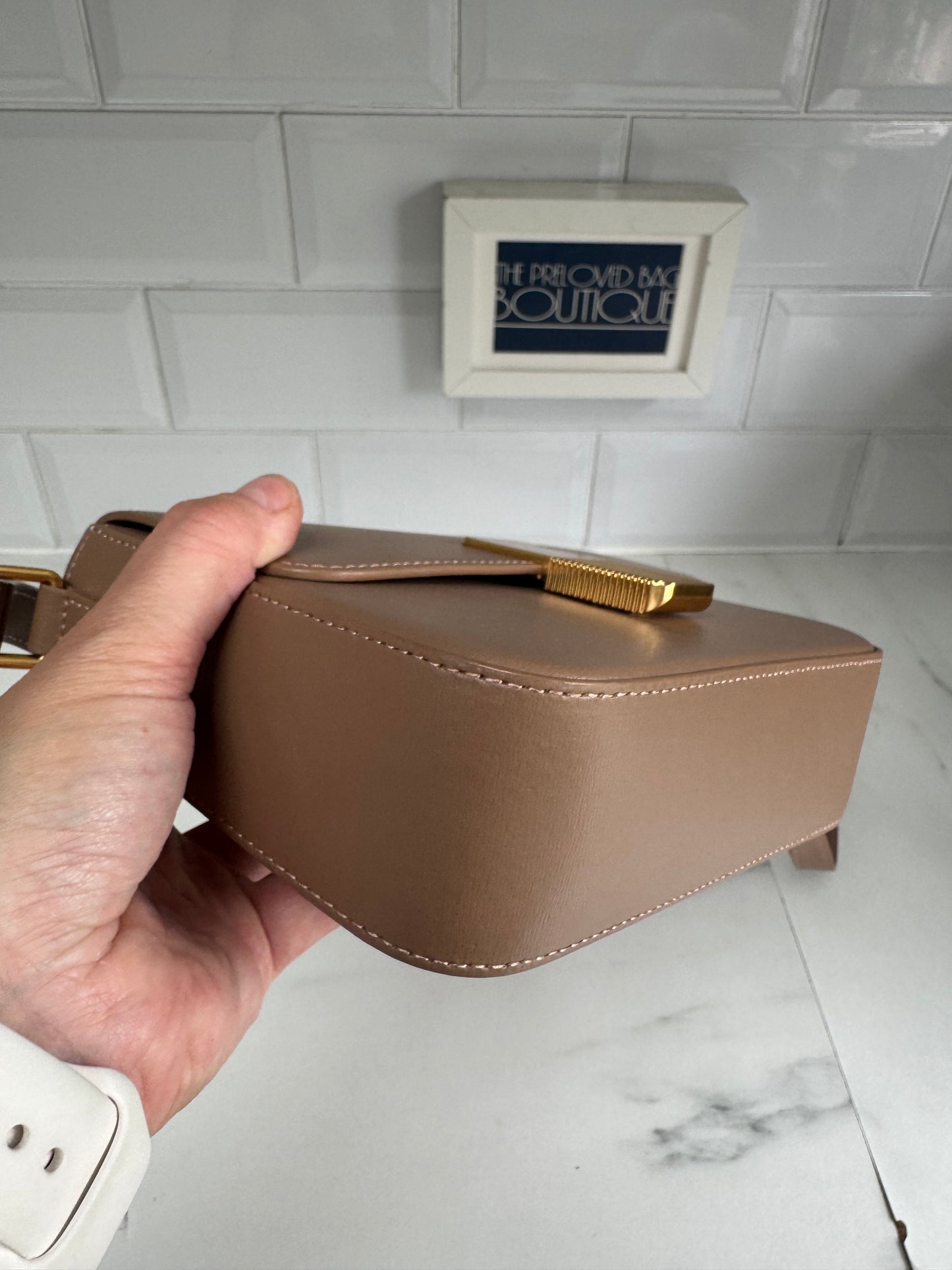 Ateliers Auguste Mini Monceau gold Edition - taupe box leather