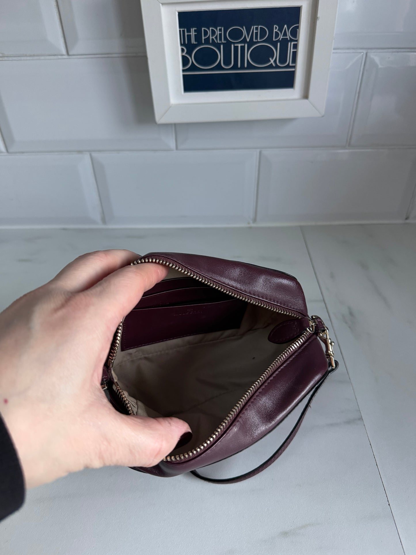 Mulberry Blossom Pochette - Oxblood