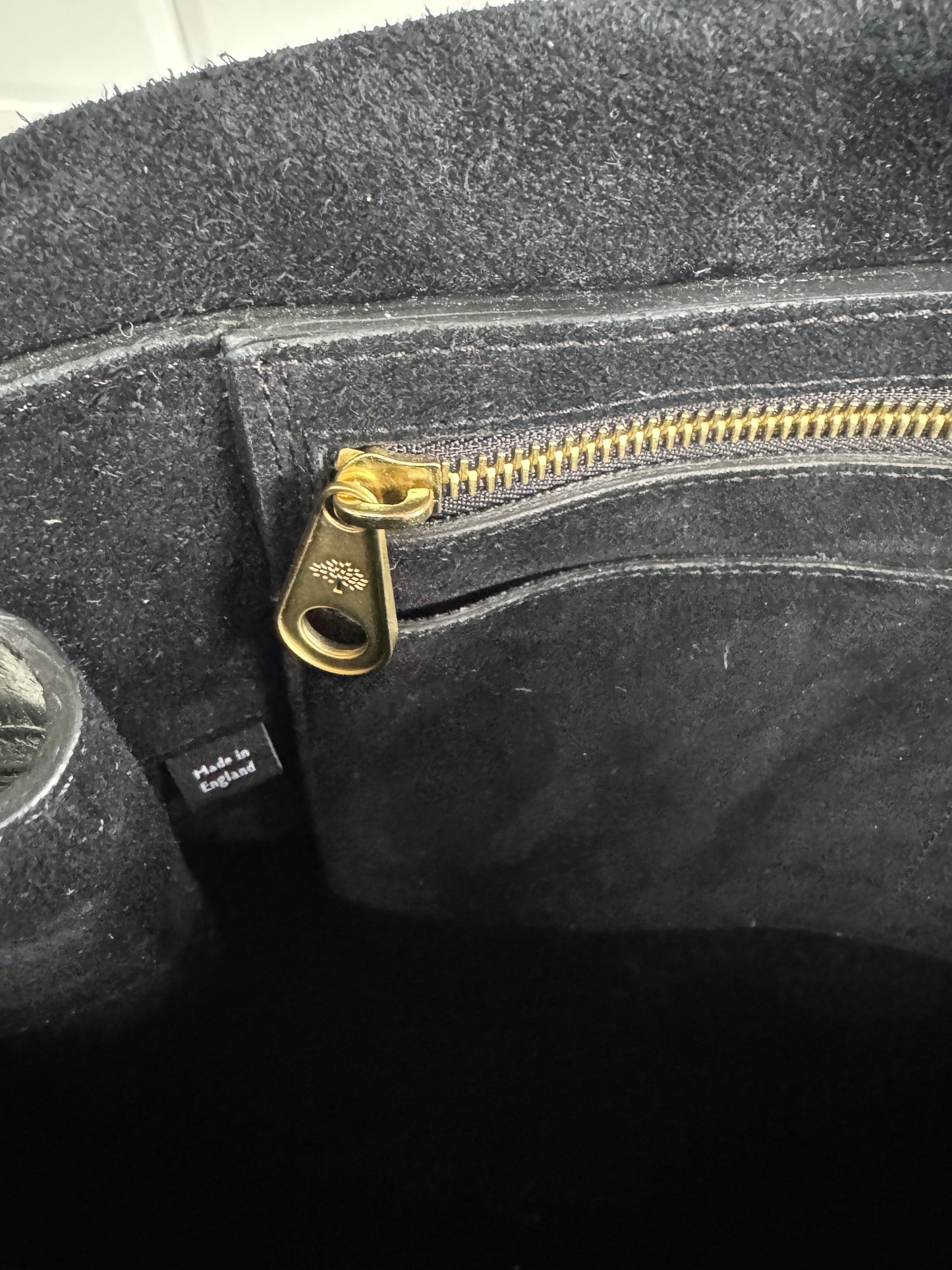 Mulberry Croc Embossed Bayswater - Black