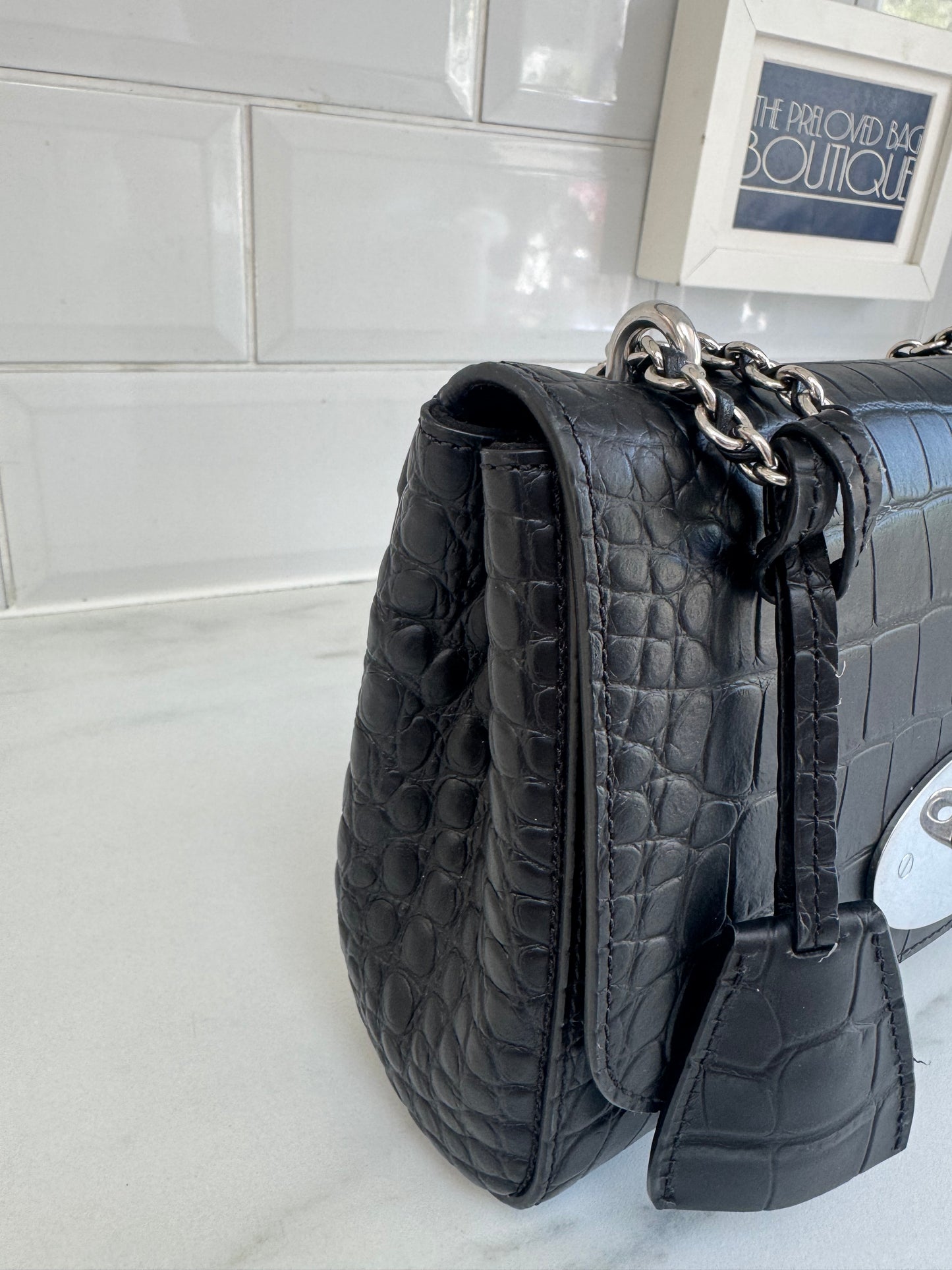 Mulberry Regular Lily -Black Croc