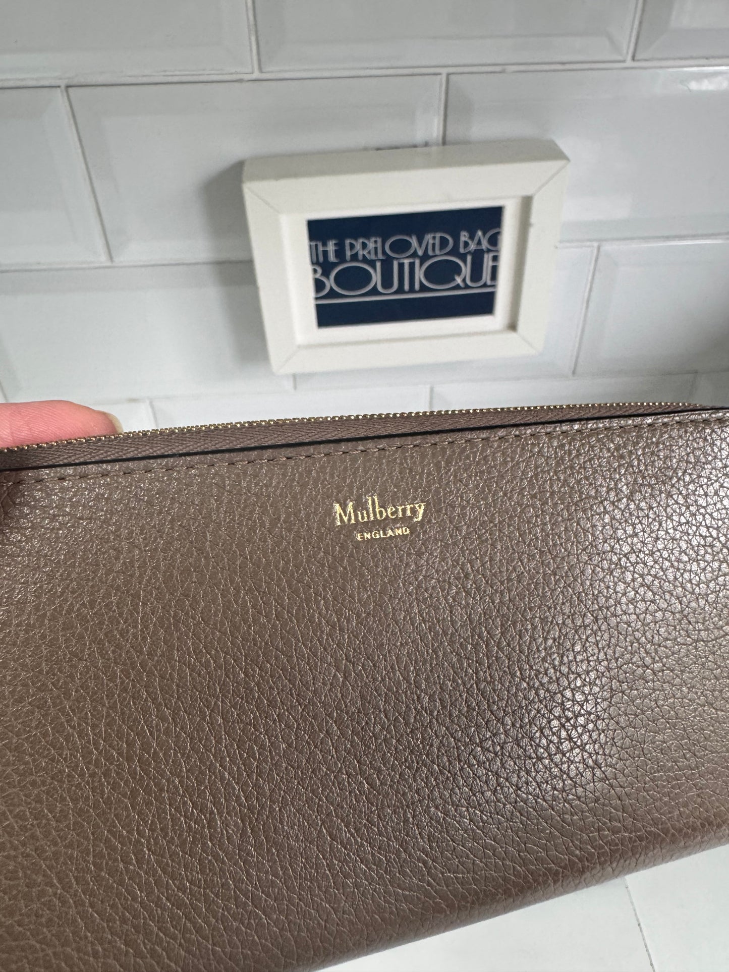 Mulberry 12 Card Zip Around Wallet - Clay
