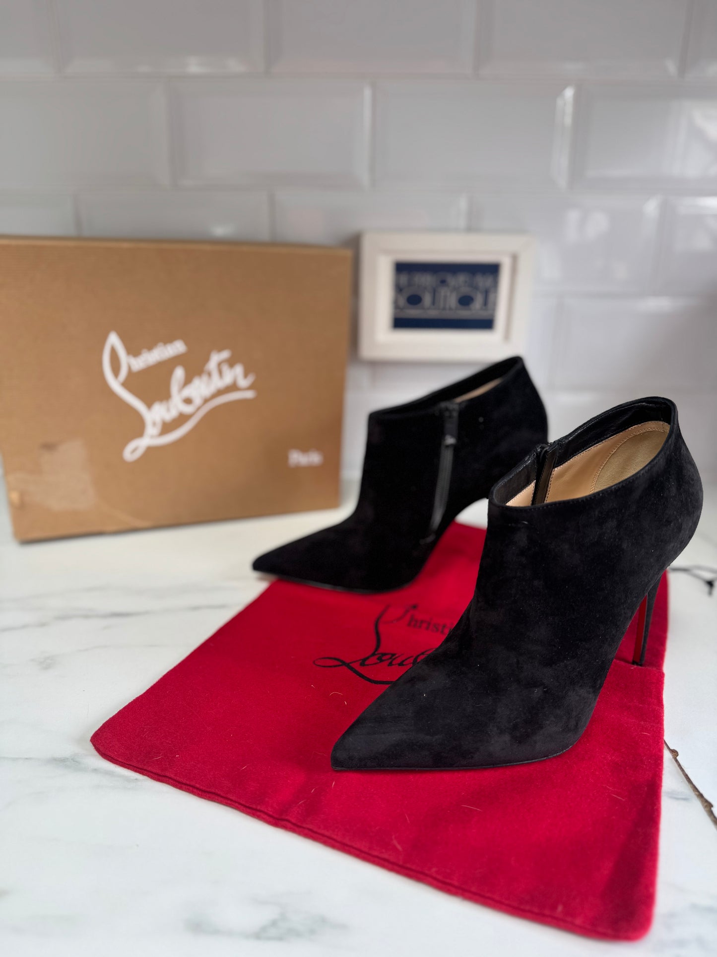 Christian Louboutin Gorgona 100 Shoe Boots - black