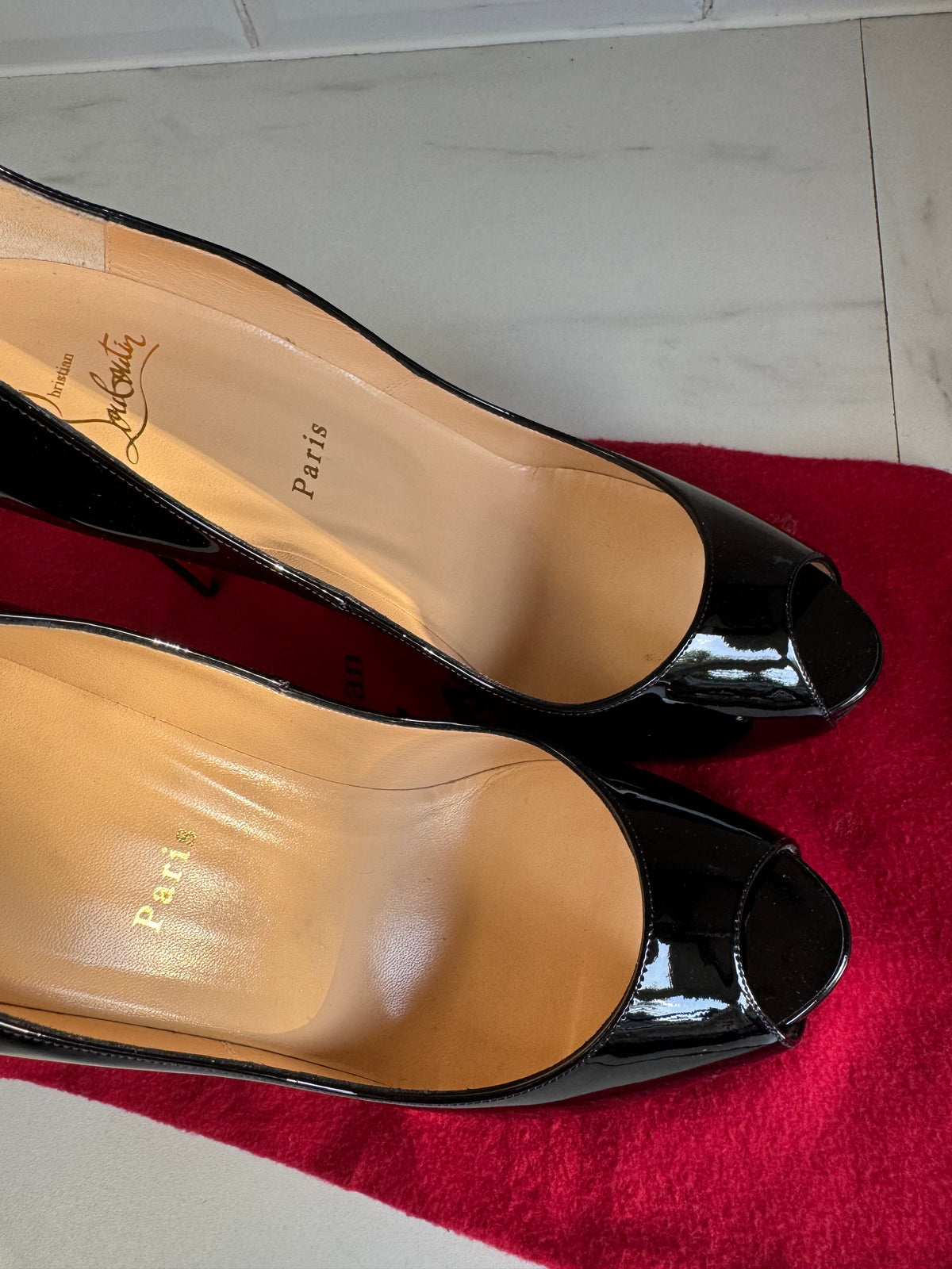 Christian Louboutin New Very Privé 120mm Open Toe Pumps - Black