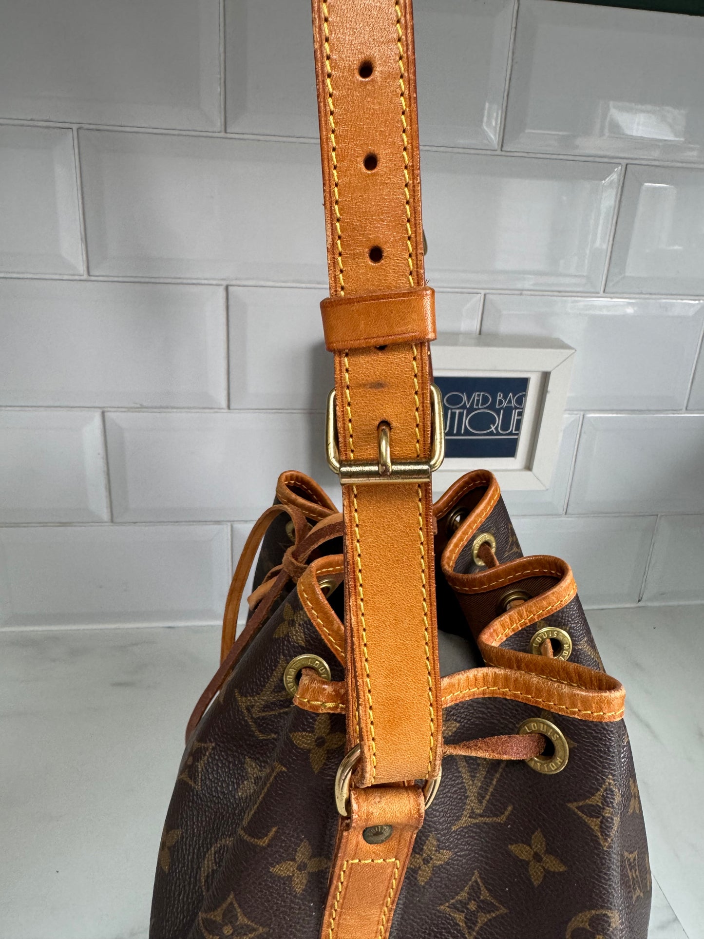 Louis Vuitton Petit Noe Bucket Bag - Monogram Brown