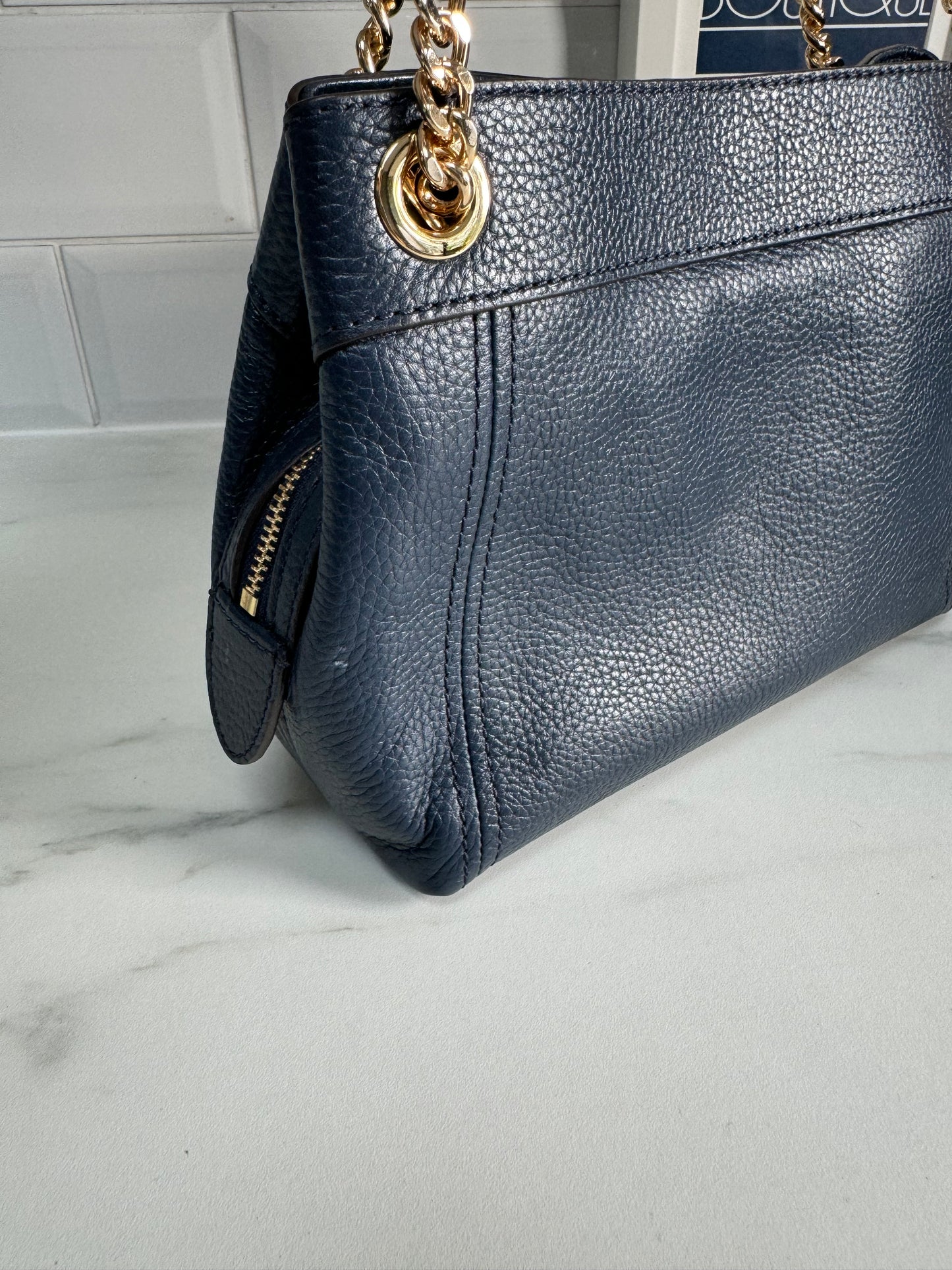 Michael Kors Jet Set Medium Shoulder Bag - Navy Blue