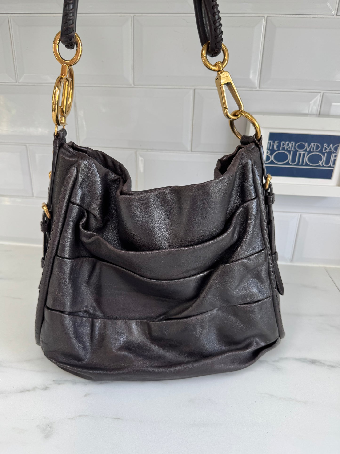 Christian Dior Libertine Hobo - Chocolate Brown