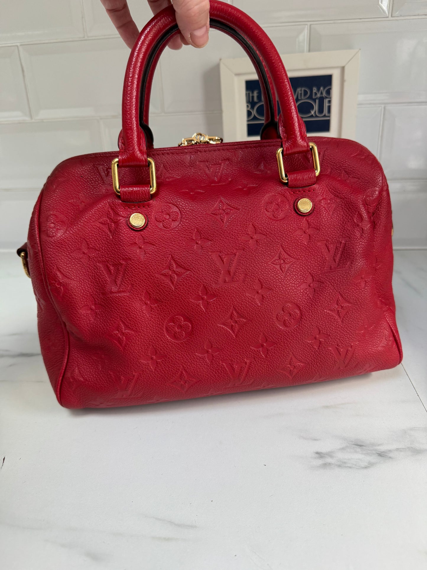 Louis Vuitton Speedy 25 Bandouliere - Red Emperiente
