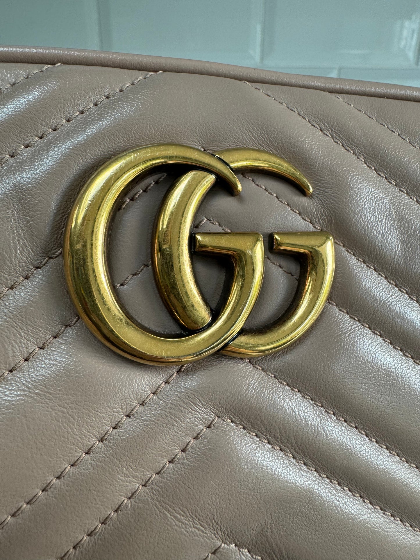 Gucci Marmont Shoulder Bag - Nude