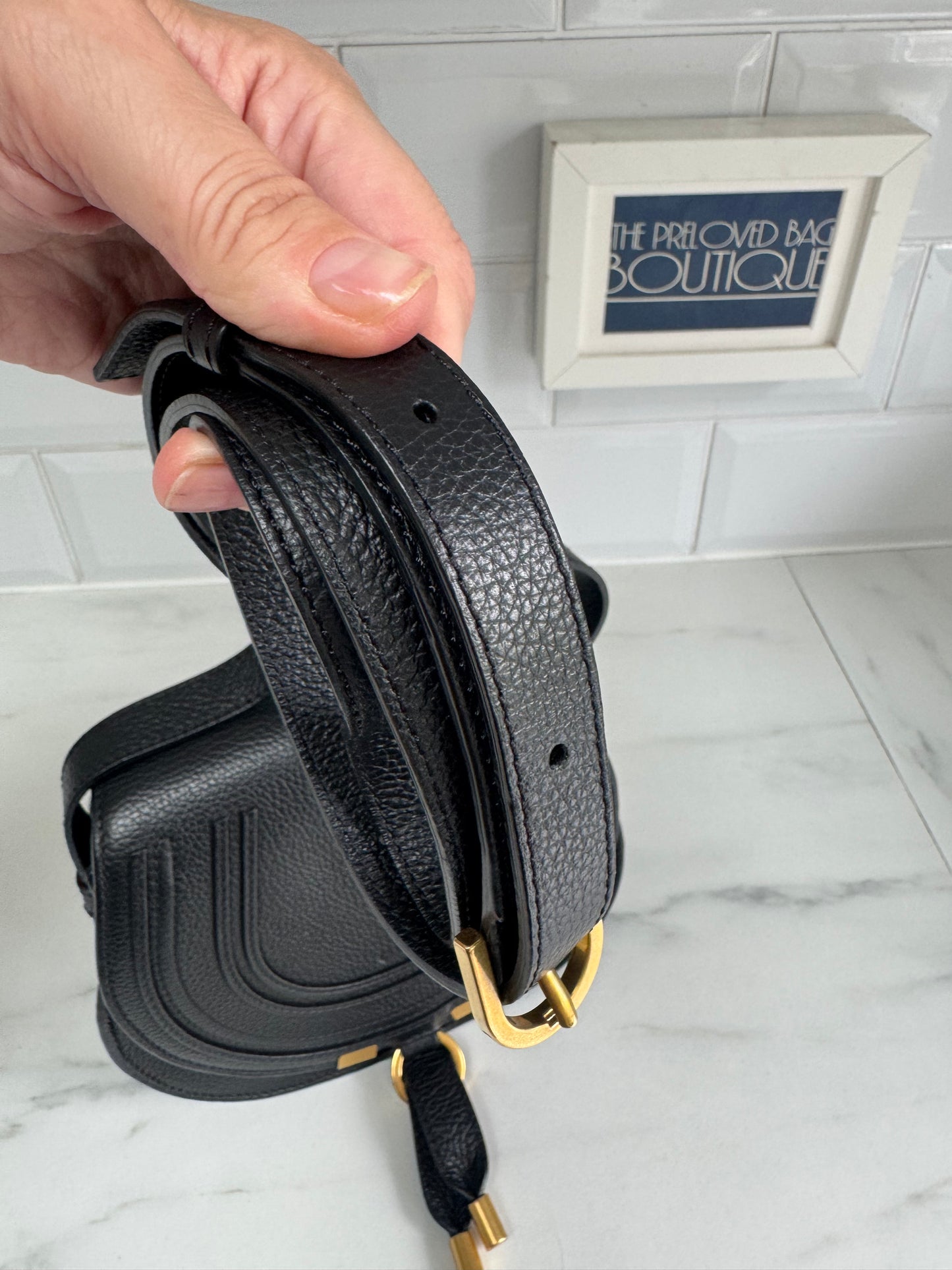 Chloé Small Marcie Saddle Bag - Black