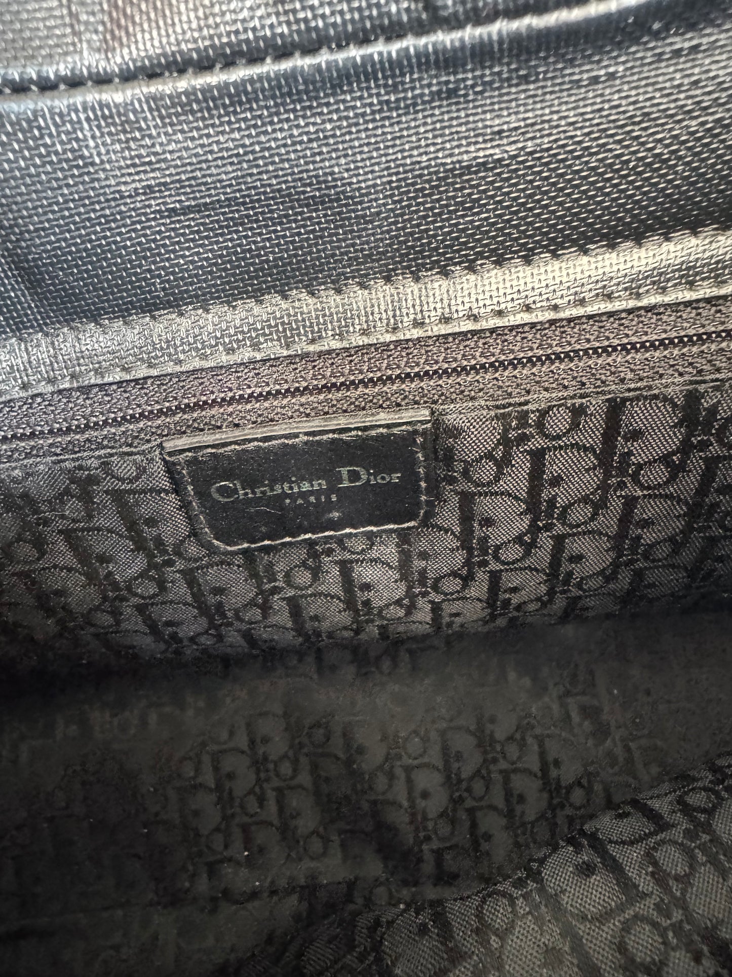 Christian Dior Diamanté Clip Shoulder Bag - Black