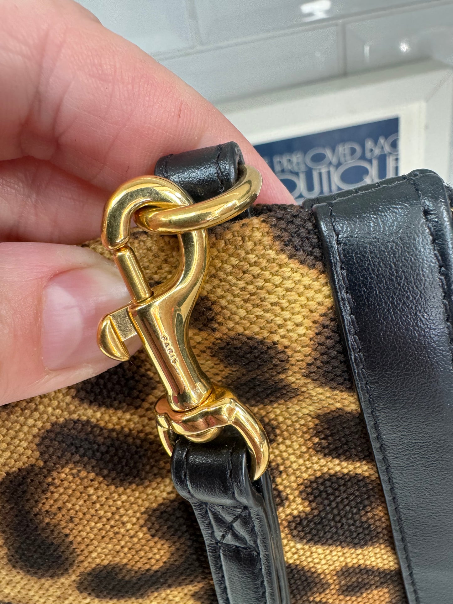 Saint Laurent Rive Gauche Wristlet Pouch - Animal Print