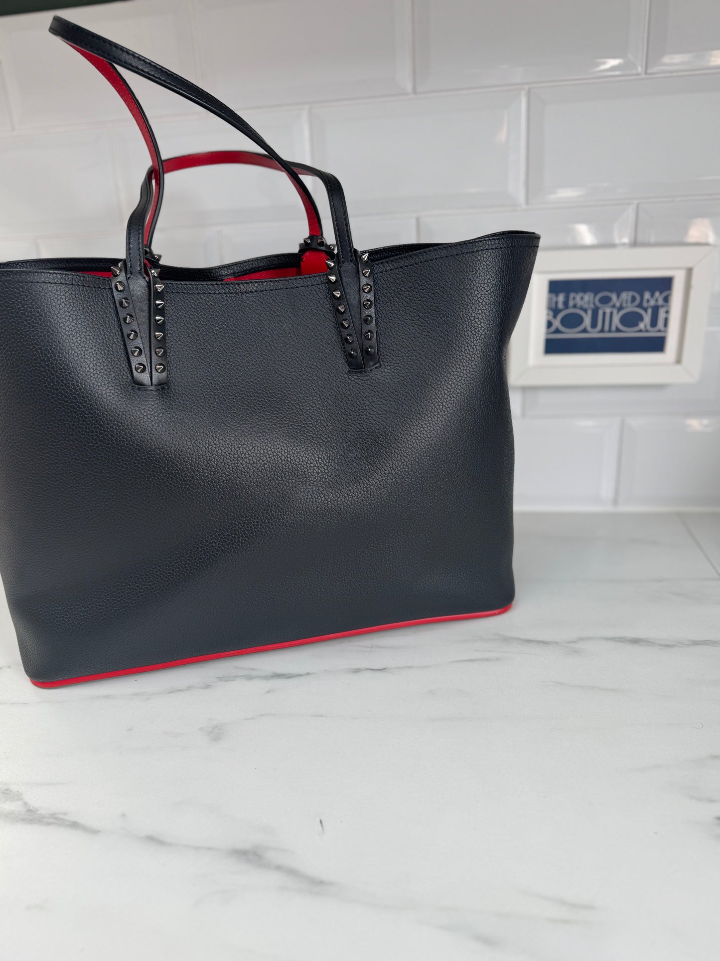 Christian Louboutin Cabata Tote - Black and Red