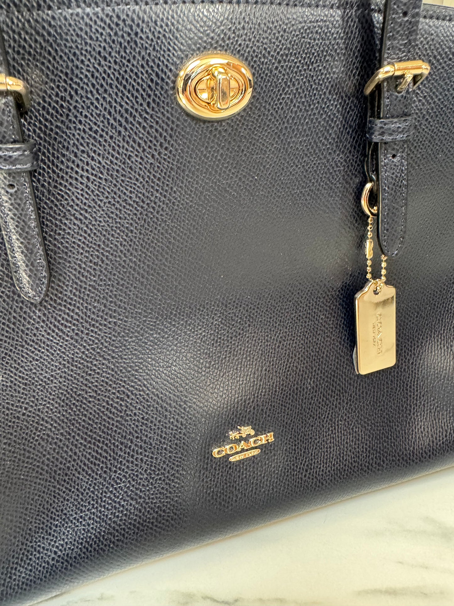 Coach Turnlock Carryall - Navy