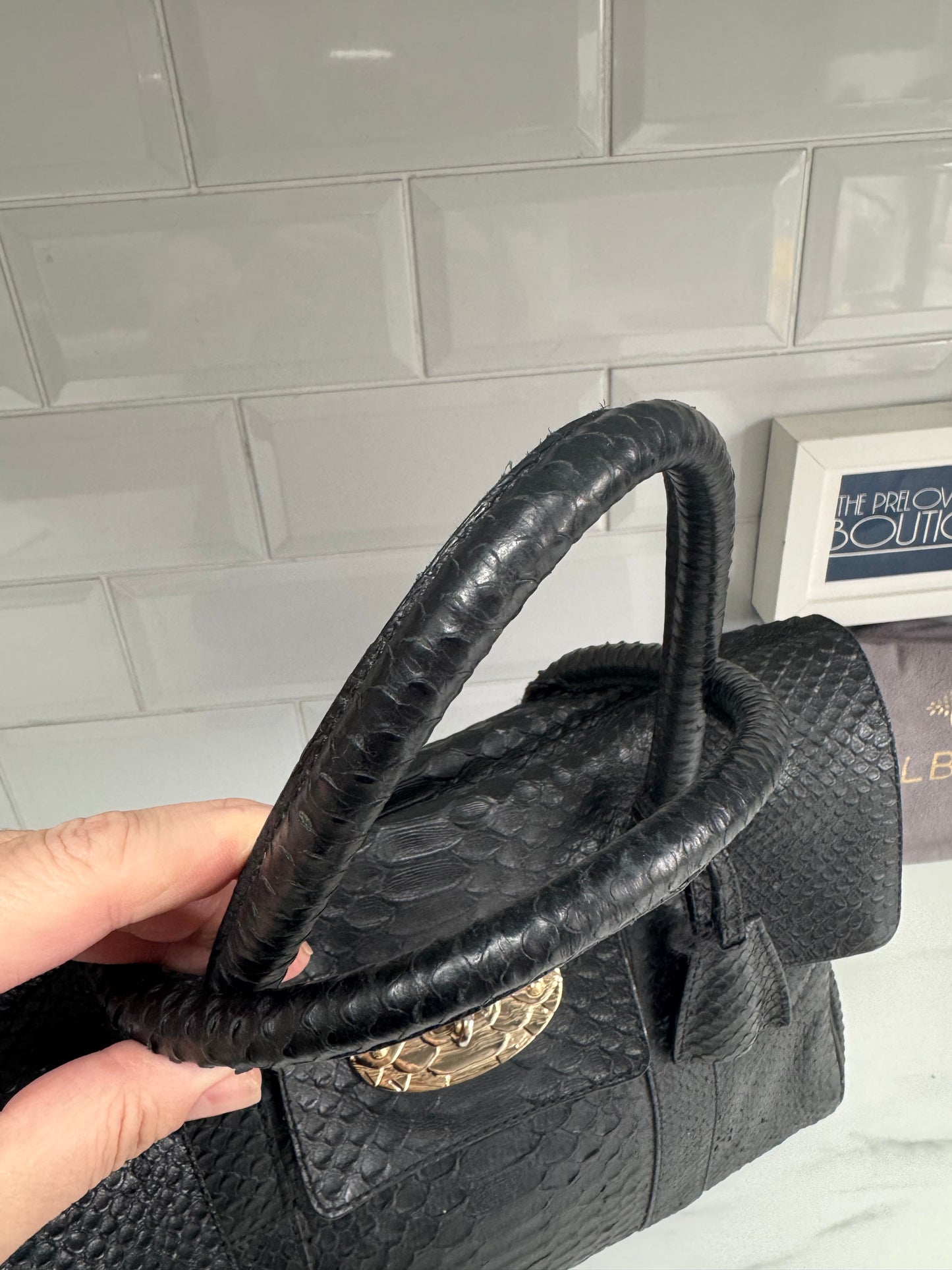 Mulberry Silky Snake Bayswater - Black