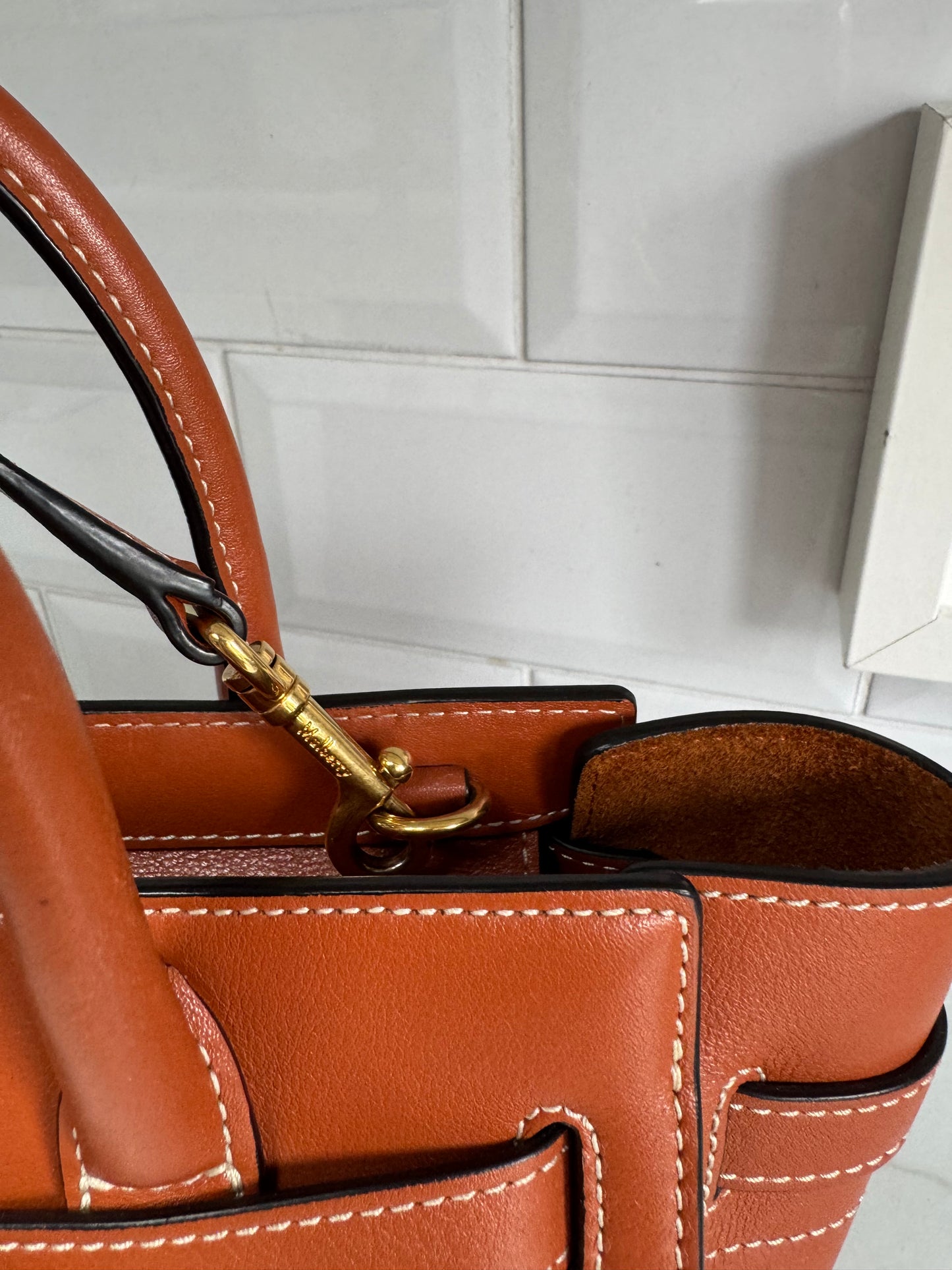 Mulberry Small Zipped Bayswater - Rust