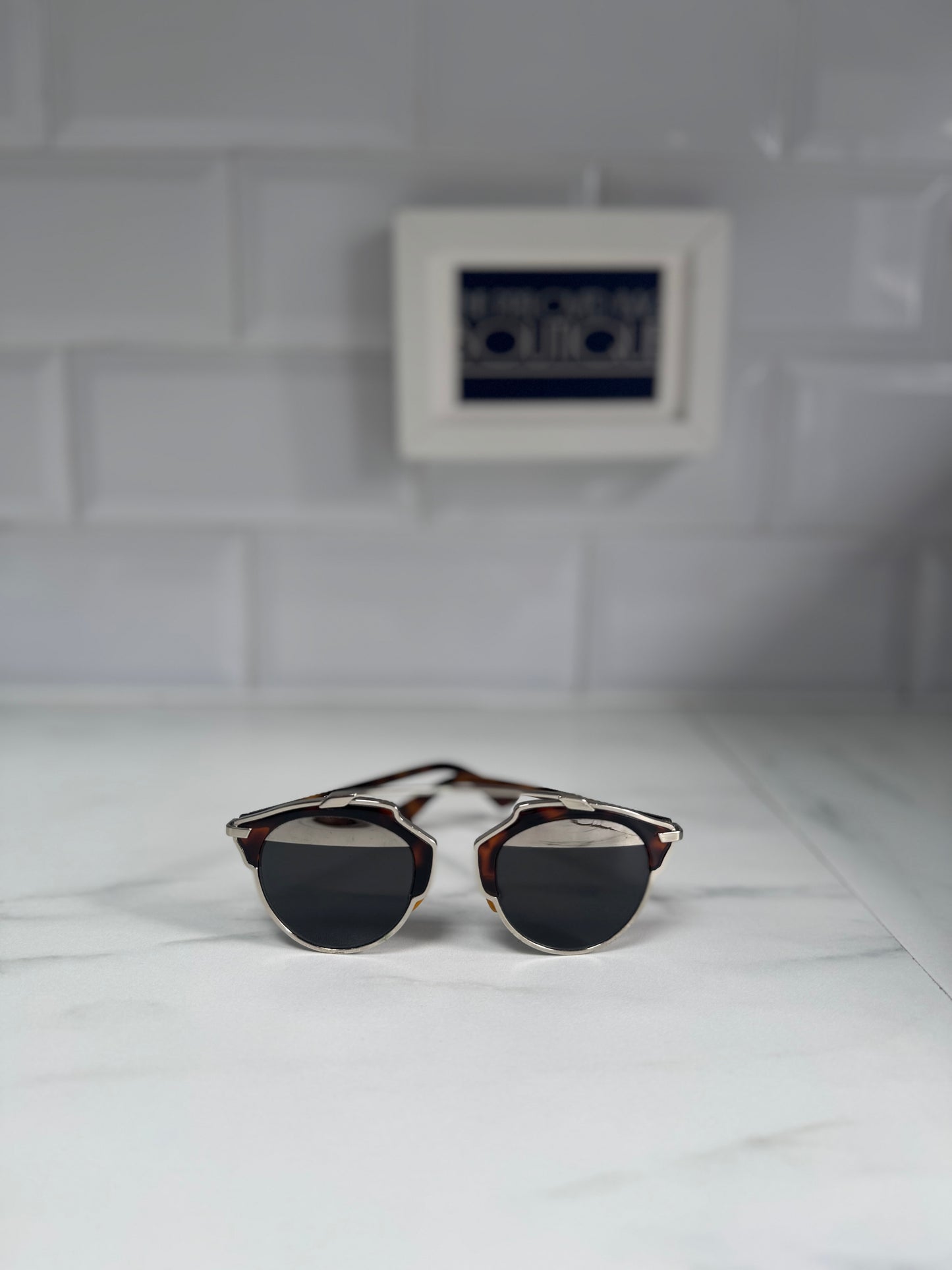 Dior So Real Brow Bar sunglasses - Tortoiseshell & Silver