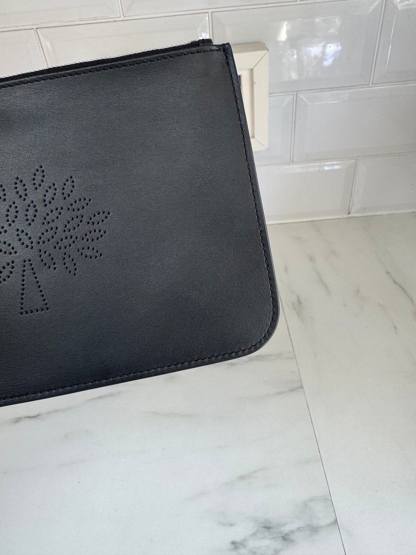 Mulberry Blossom Pouch - Black