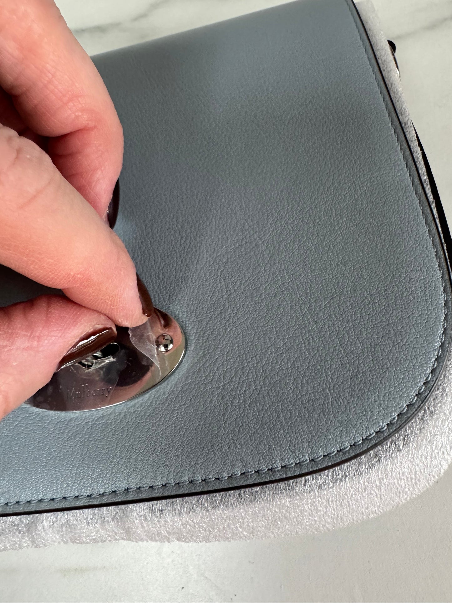 Mulberry Darley Satchel - Cloud