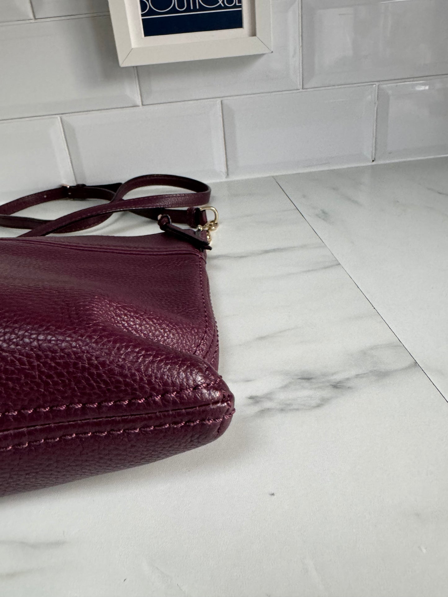 Kate Spade Crossbody Messenger Bag - Burgundy