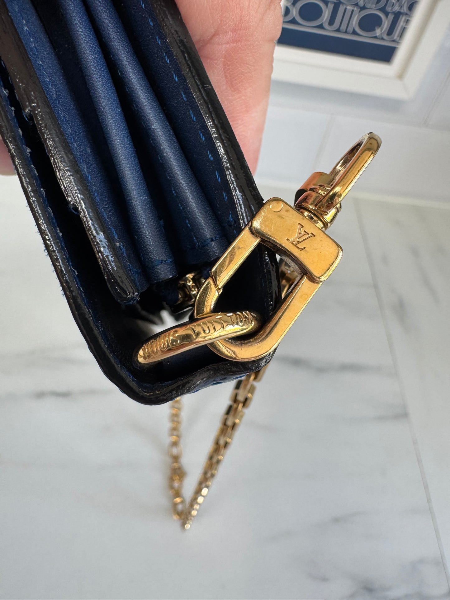 Louis Vuitton Monogram Vernis Chaine Wallet - Grand Bleu