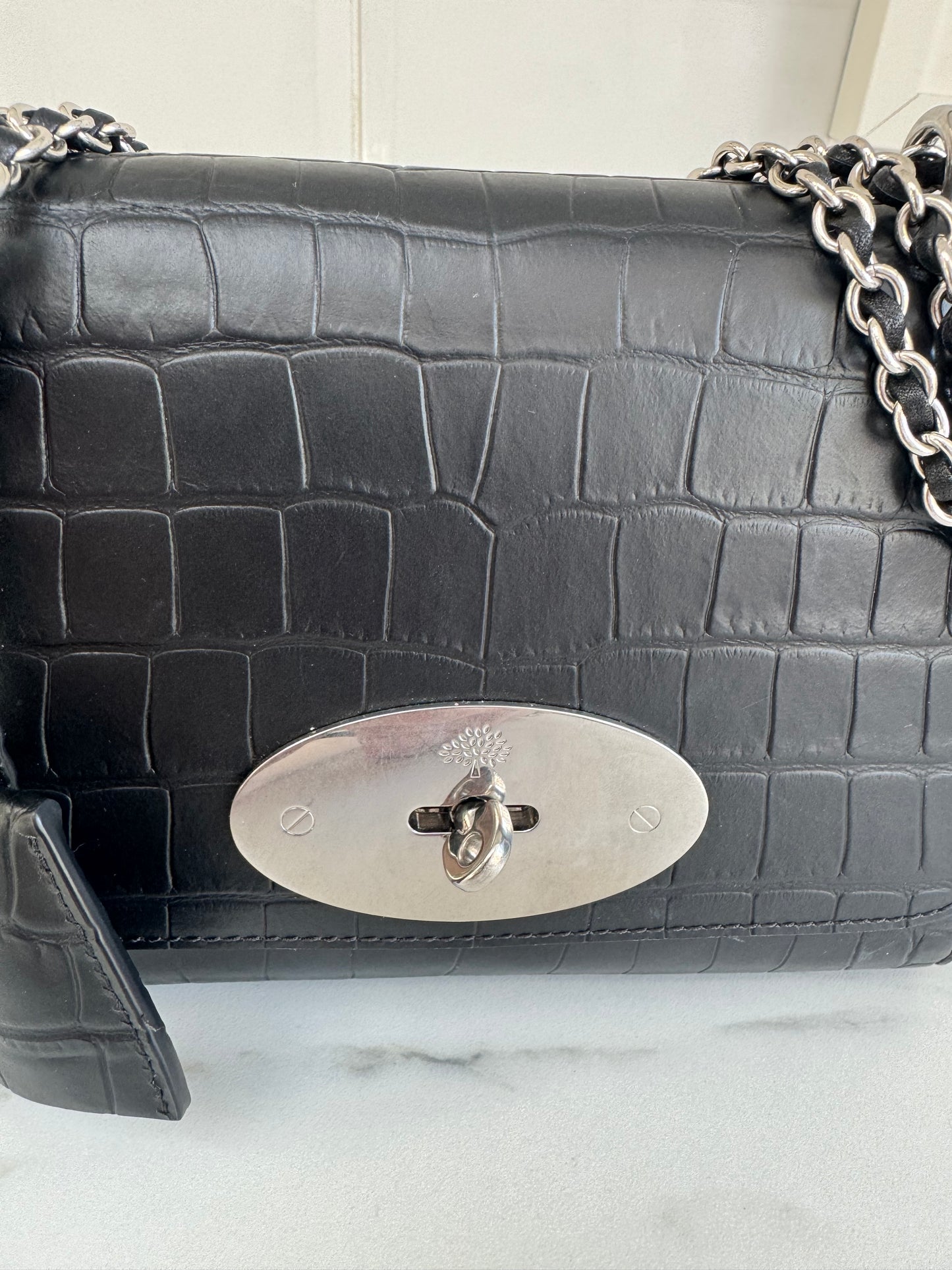 Mulberry Regular Lily -Black Croc
