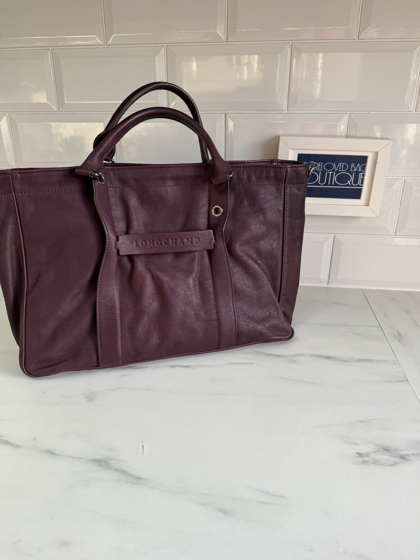 Longchamp 3D Tote - Burgundy