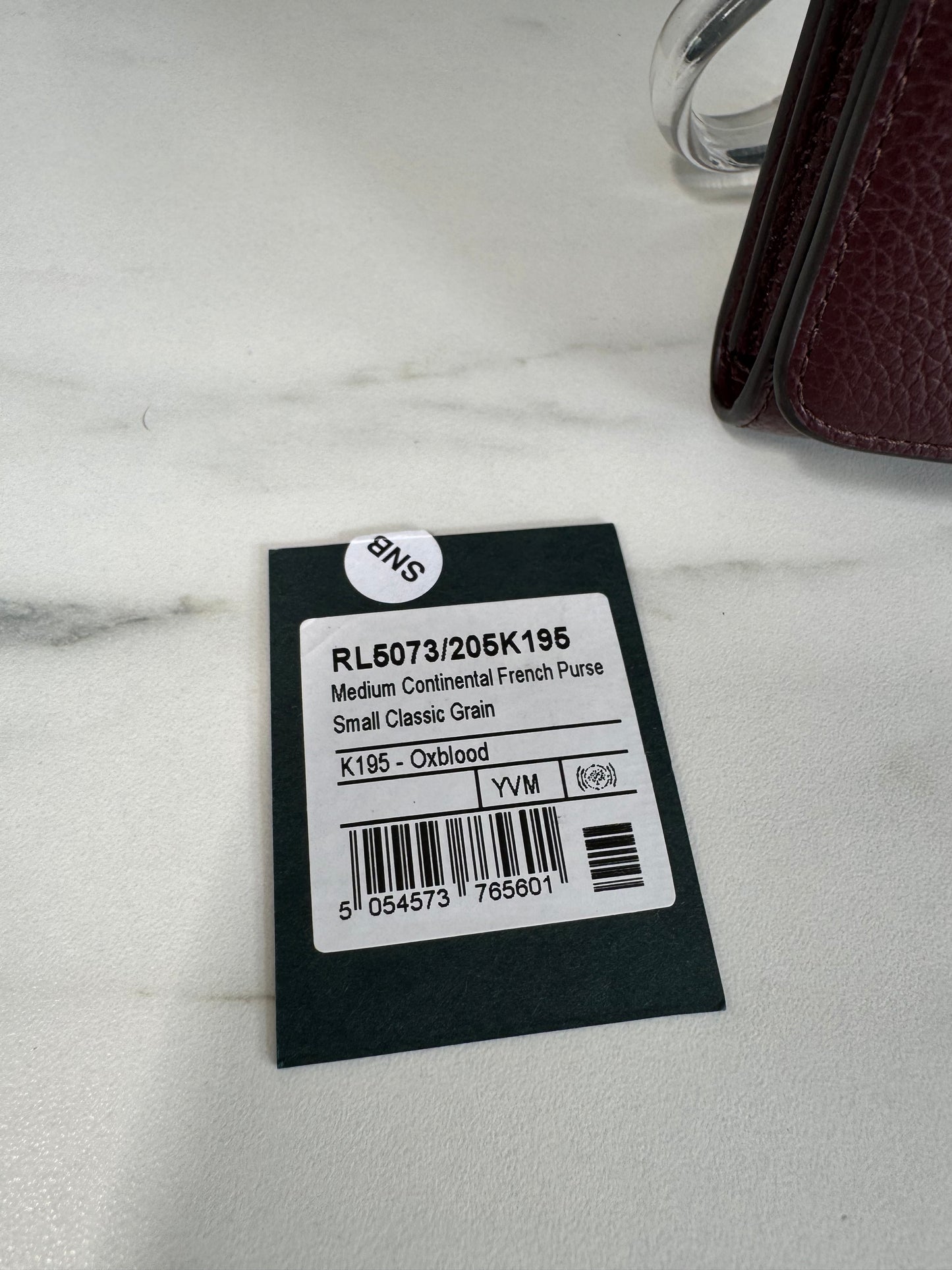 Mulberry Medium Continental French Purse - Oxblood