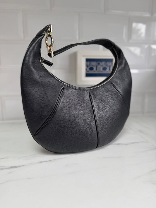 Ferragamo Gancini Shoulder Bag - Black
